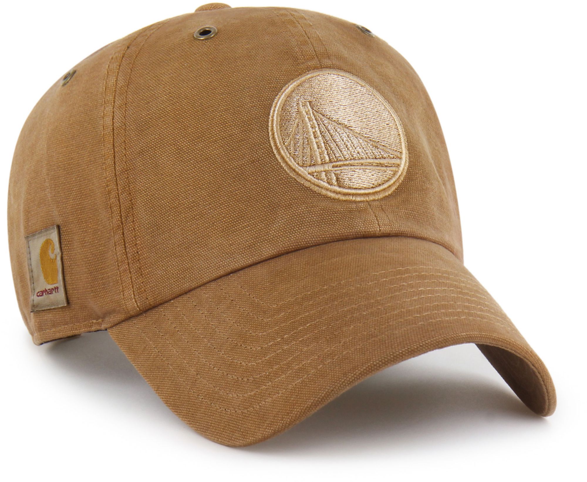 Carhartt x '47 Adult Golden State Warriors Brown Garment Dyed Clean Up Adjustable Hat