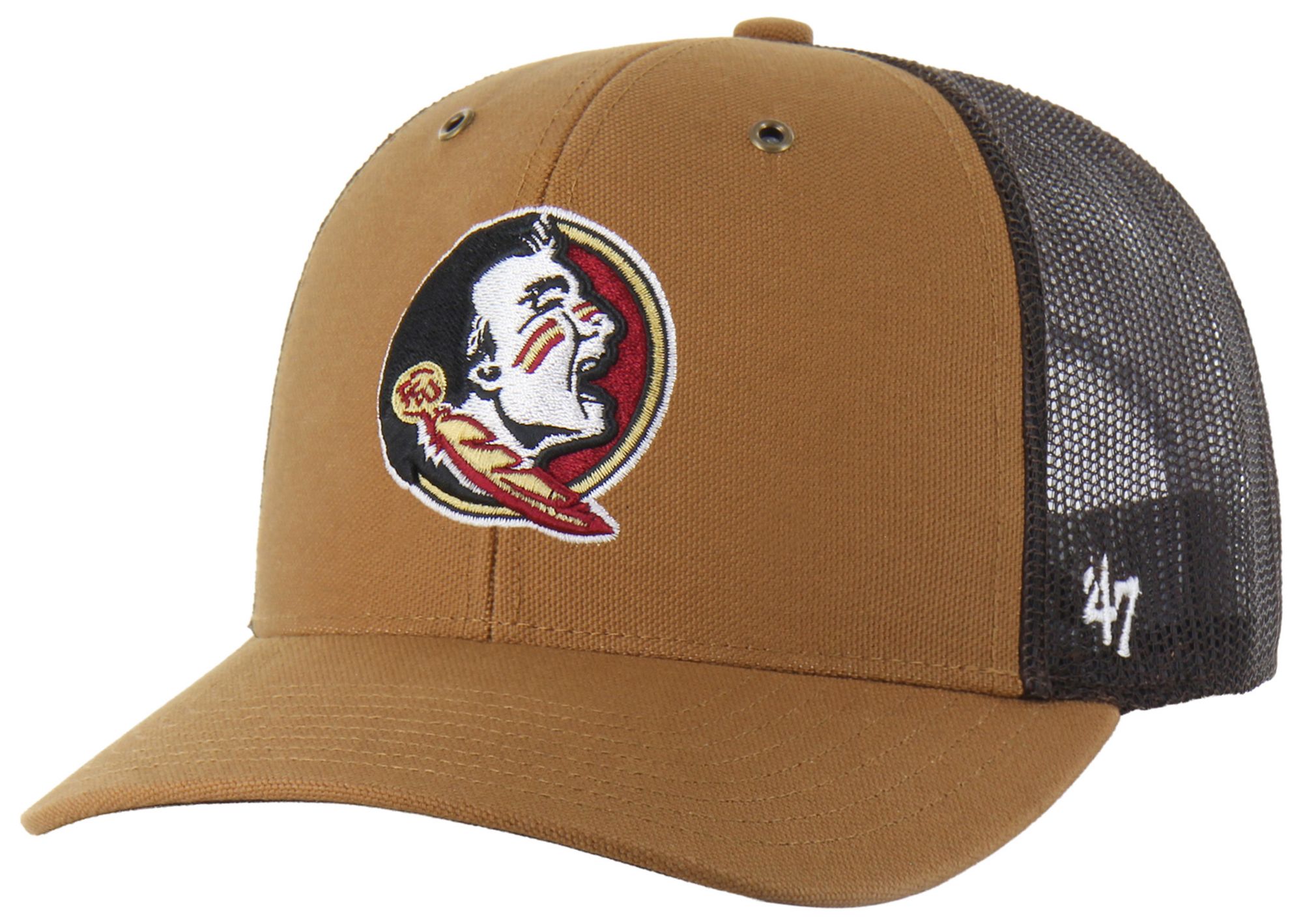 Carhartt x '47 Adult Florida State Seminoles Brown Trucker Adjustable Hat