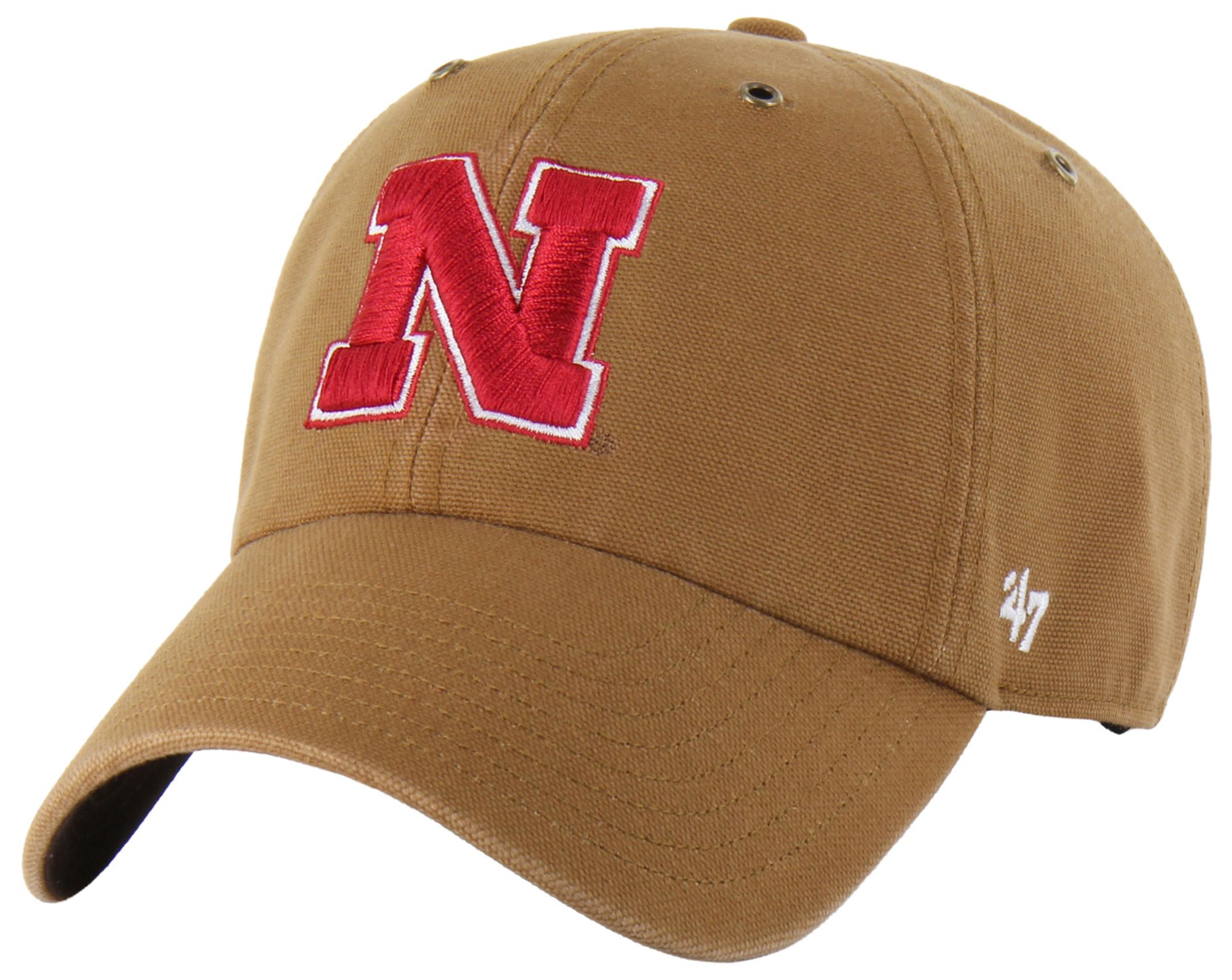 Carhartt x '47 Adult Nebraska Cornhuskers Brown Clean Up Adjustable Hat