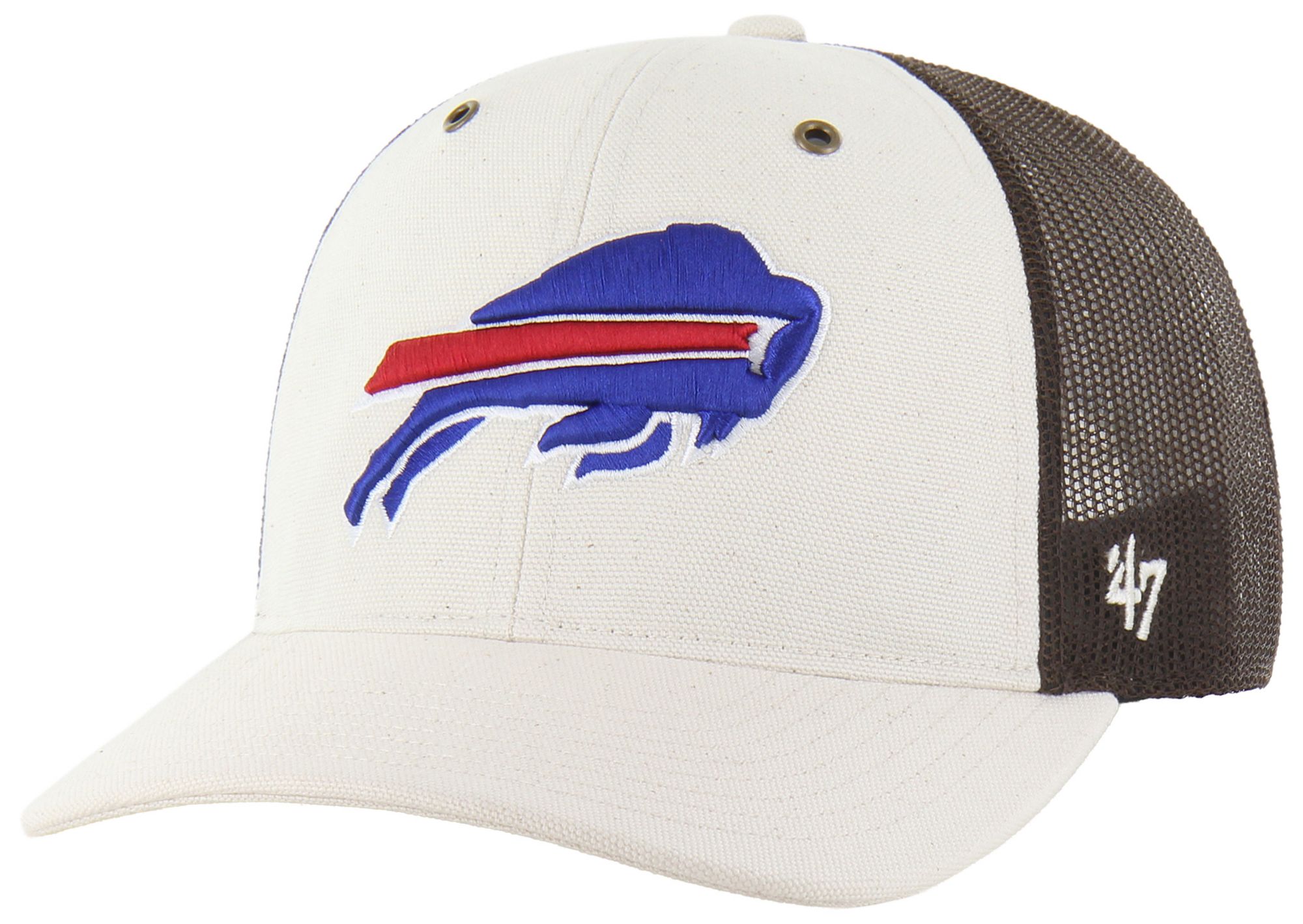 Carhartt x '47 Adult Buffalo Bills Natural Undyed Adjustable Trucker Hat