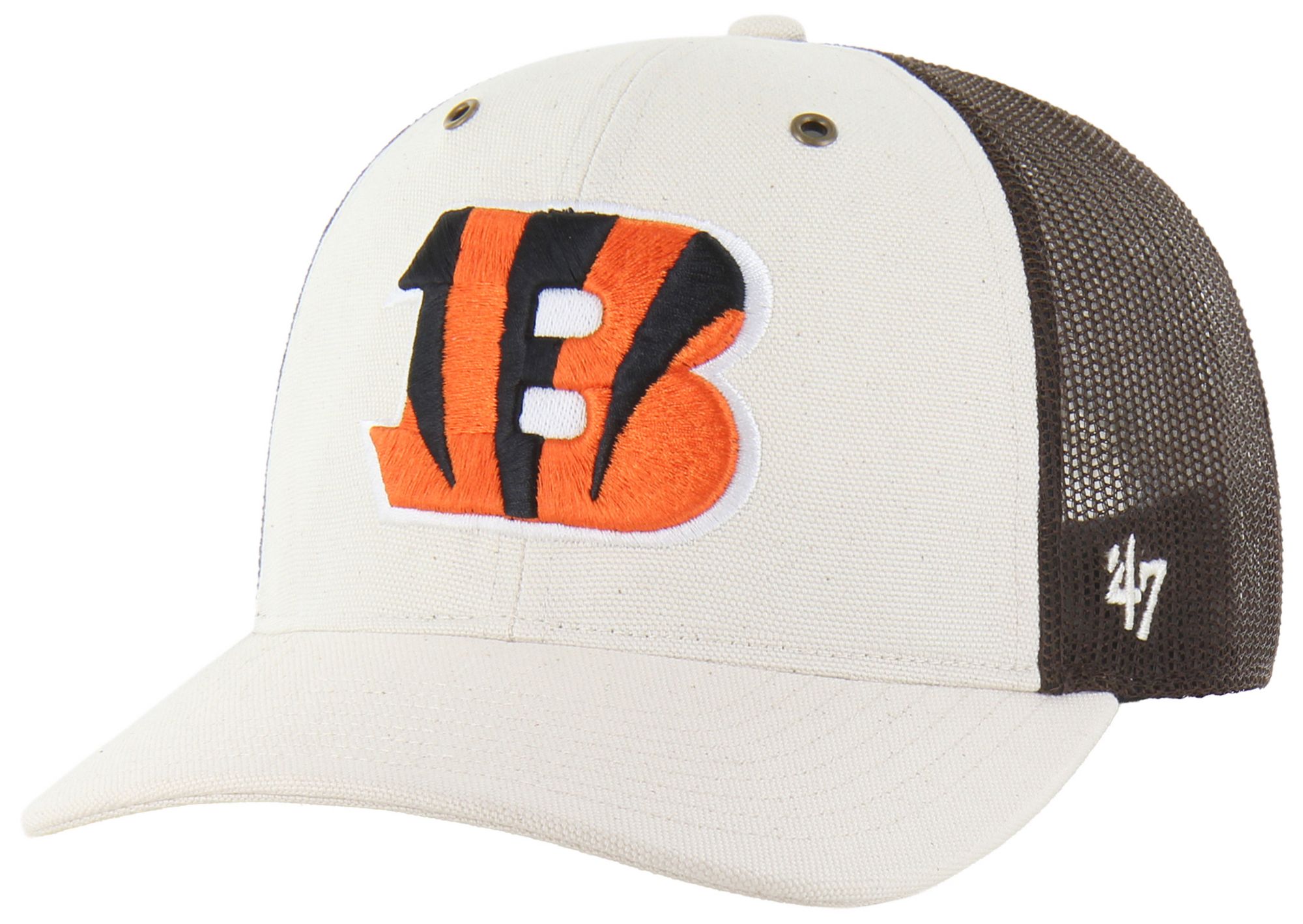 Carhartt x '47 Adult Cincinnati Bengals Natural Undyed Adjustable Trucker Hat