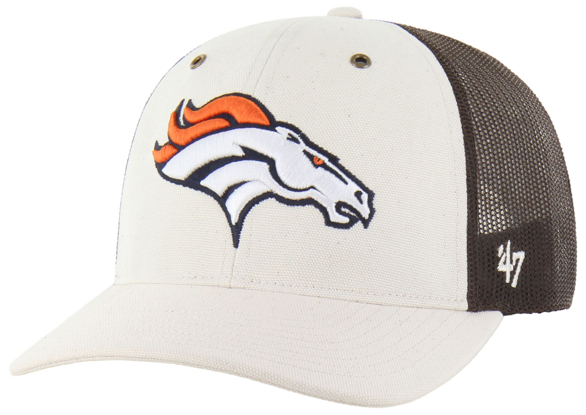 Carhartt x '47 Adult Denver Broncos Natural Undyed Adjustable Trucker Hat