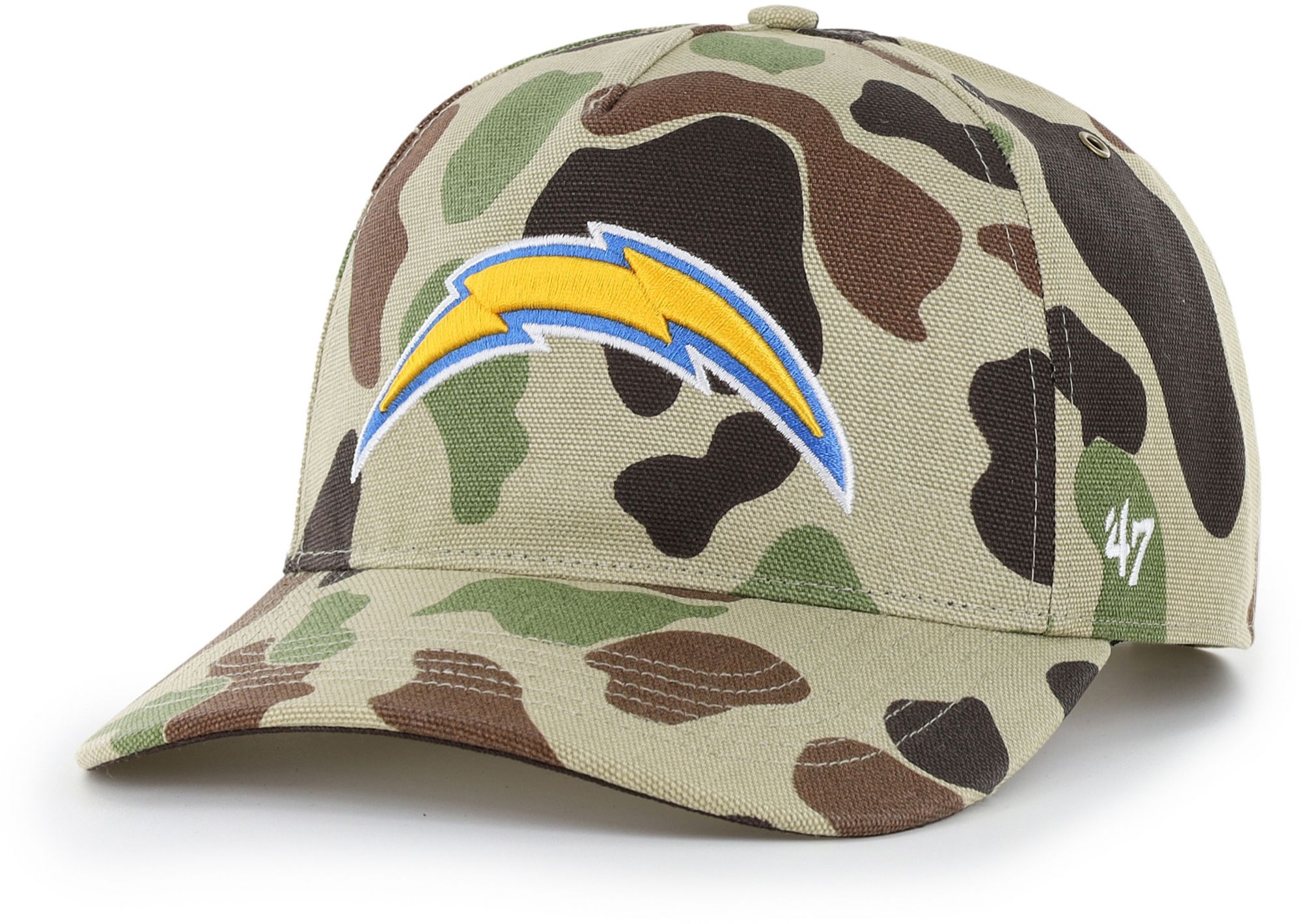 Carhartt x '47 Adult Los Angeles Chargers Duck Camo Hitch Adjustable Hat