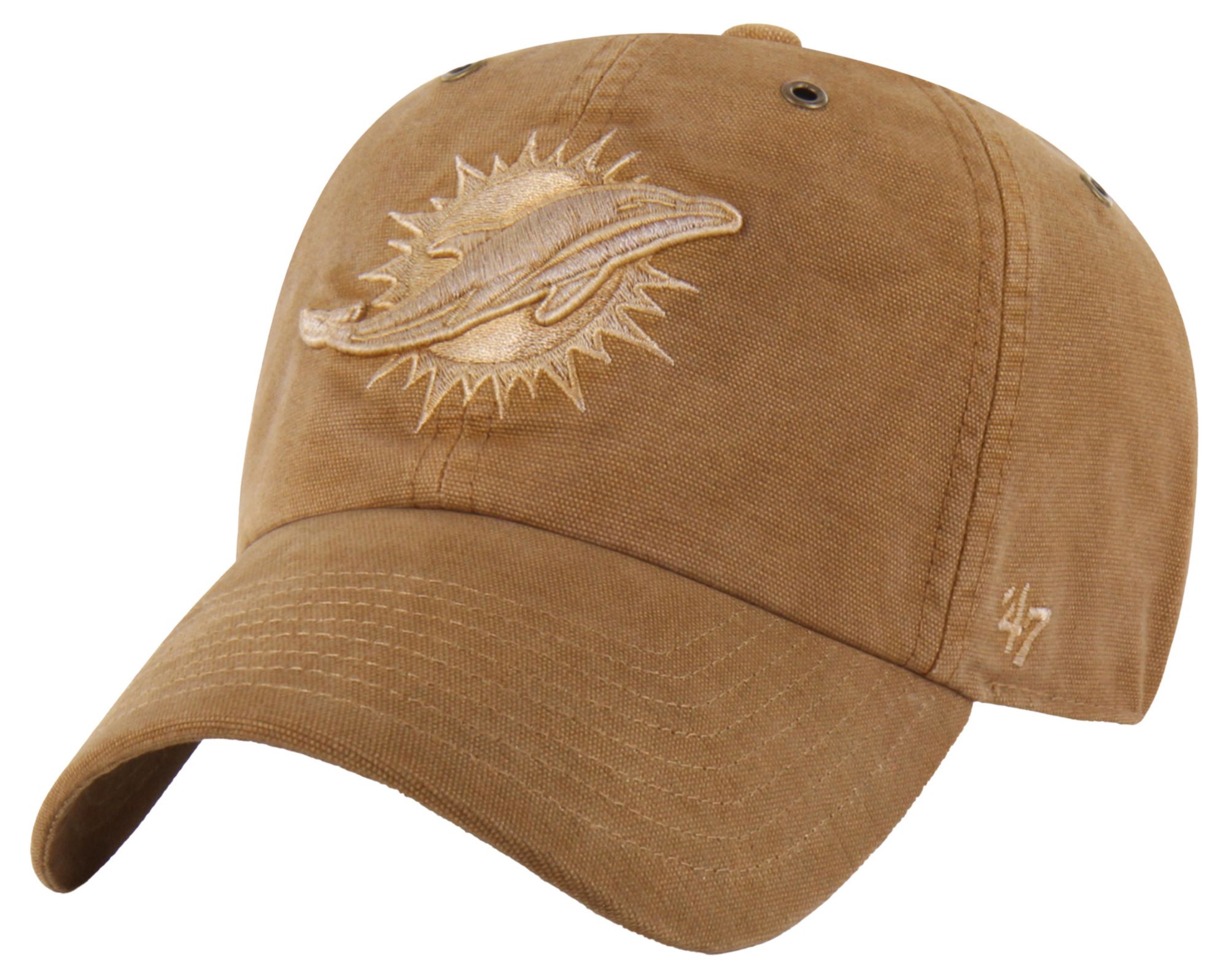 Carhartt x '47 Adult Miami Dolphins Brown Dyed Clean Up Hat