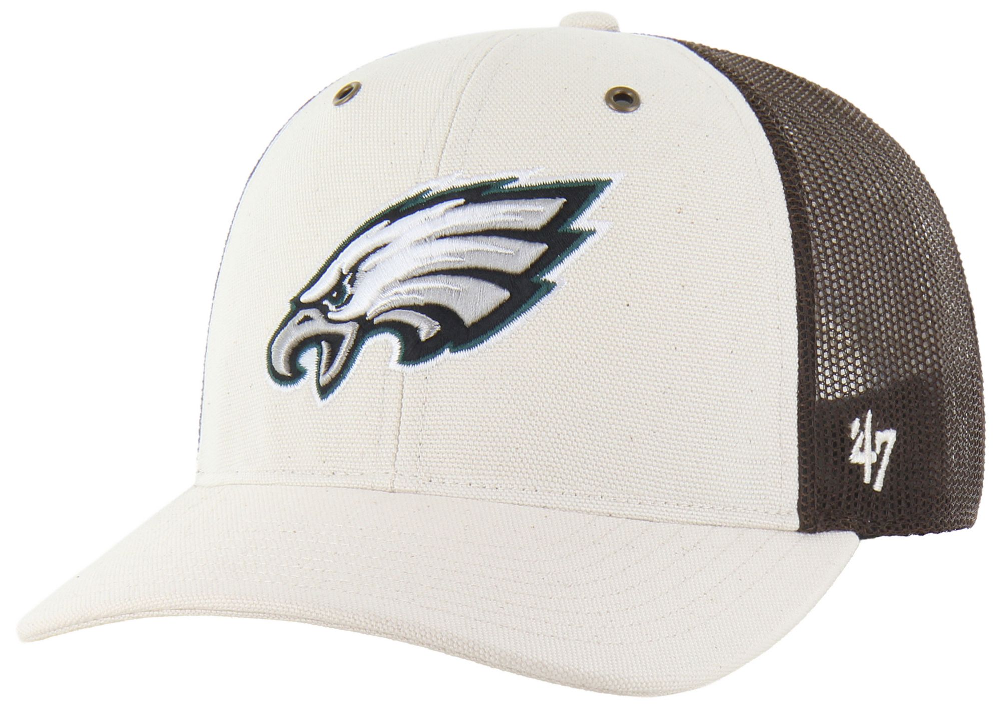 Carhartt x '47 Adult Philadelphia Eagles Natural Undyed Adjustable Trucker Hat