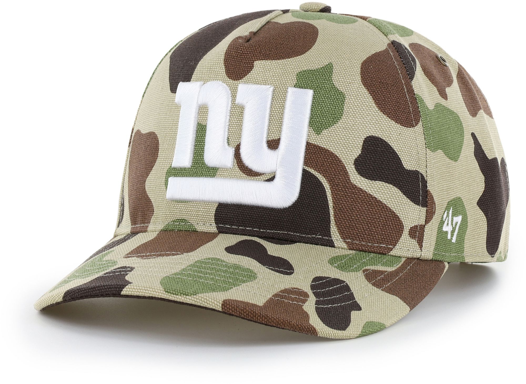 Carhartt x '47 Adult New York Giants Duck Camo Hitch Adjustable Hat