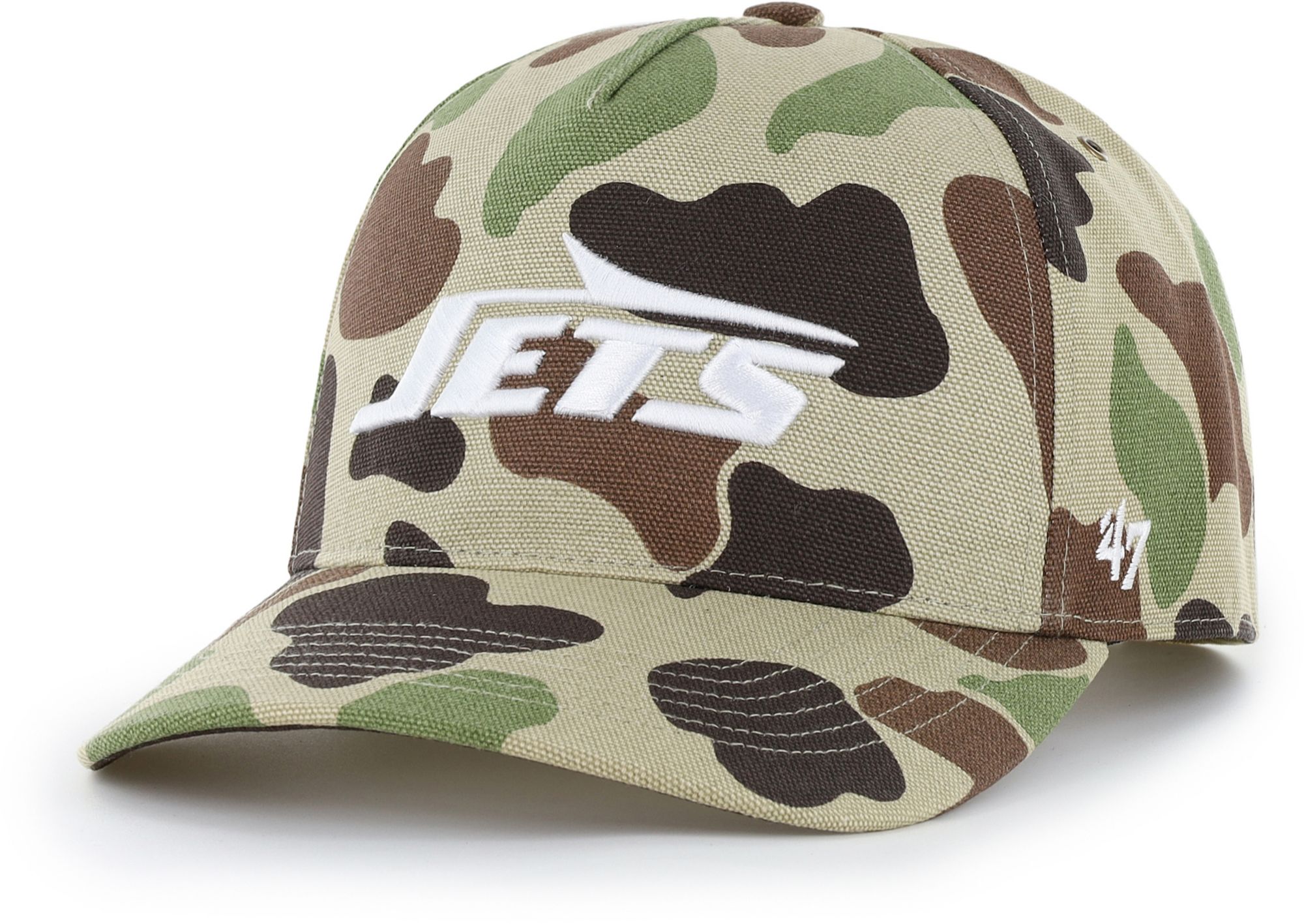 Carhartt x '47 Adult New York Jets Duck Camo Hitch Adjustable Hat