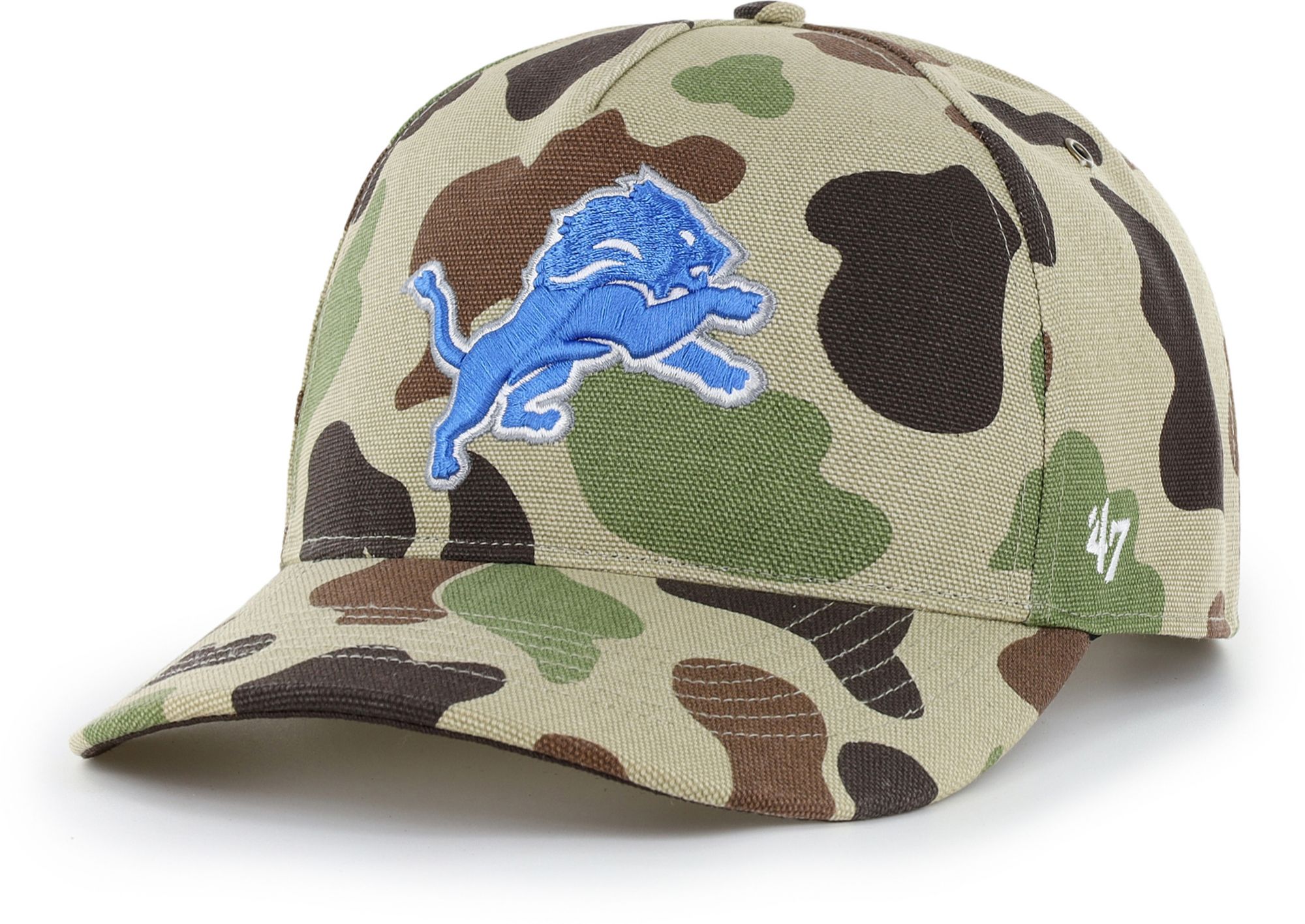 Carhartt x '47 Adult Detroit Lions Duck Camo Hitch Adjustable Hat
