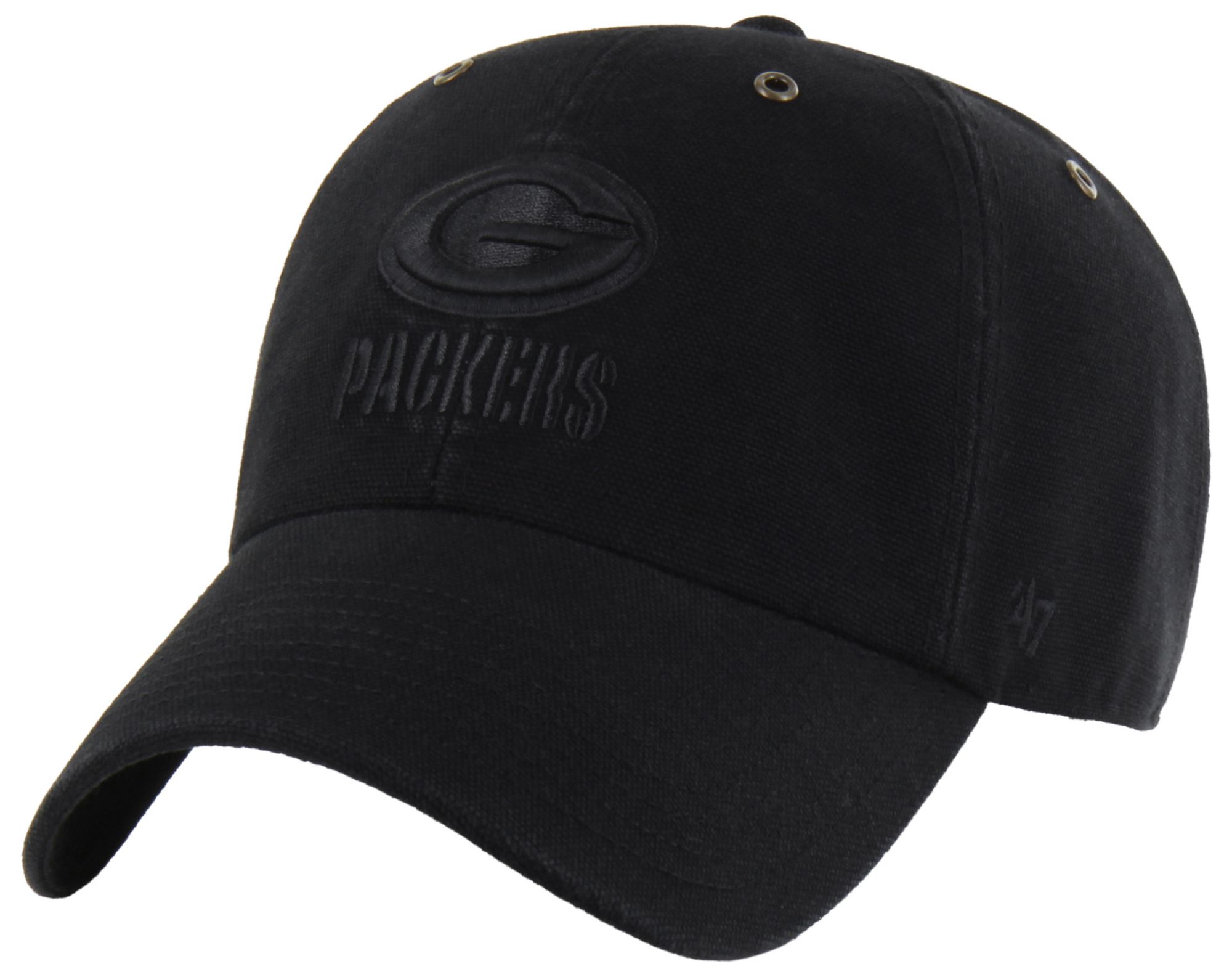 Carhartt x '47 Adult Green Bay Packers Black Clean Up Adjustable Hat