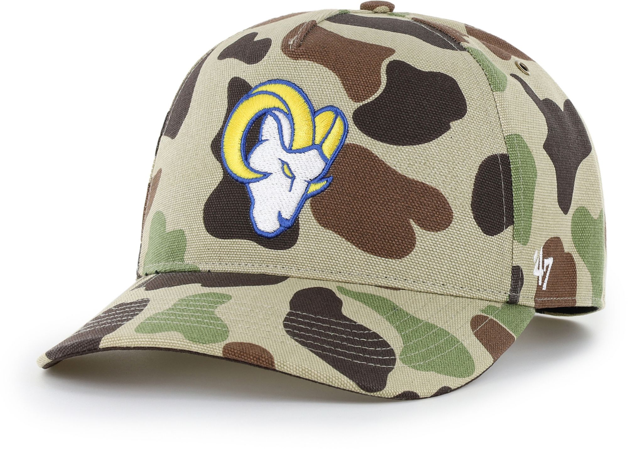 Carhartt x '47 Adult Los Angeles Rams Duck Camo Hitch Adjustable Hat