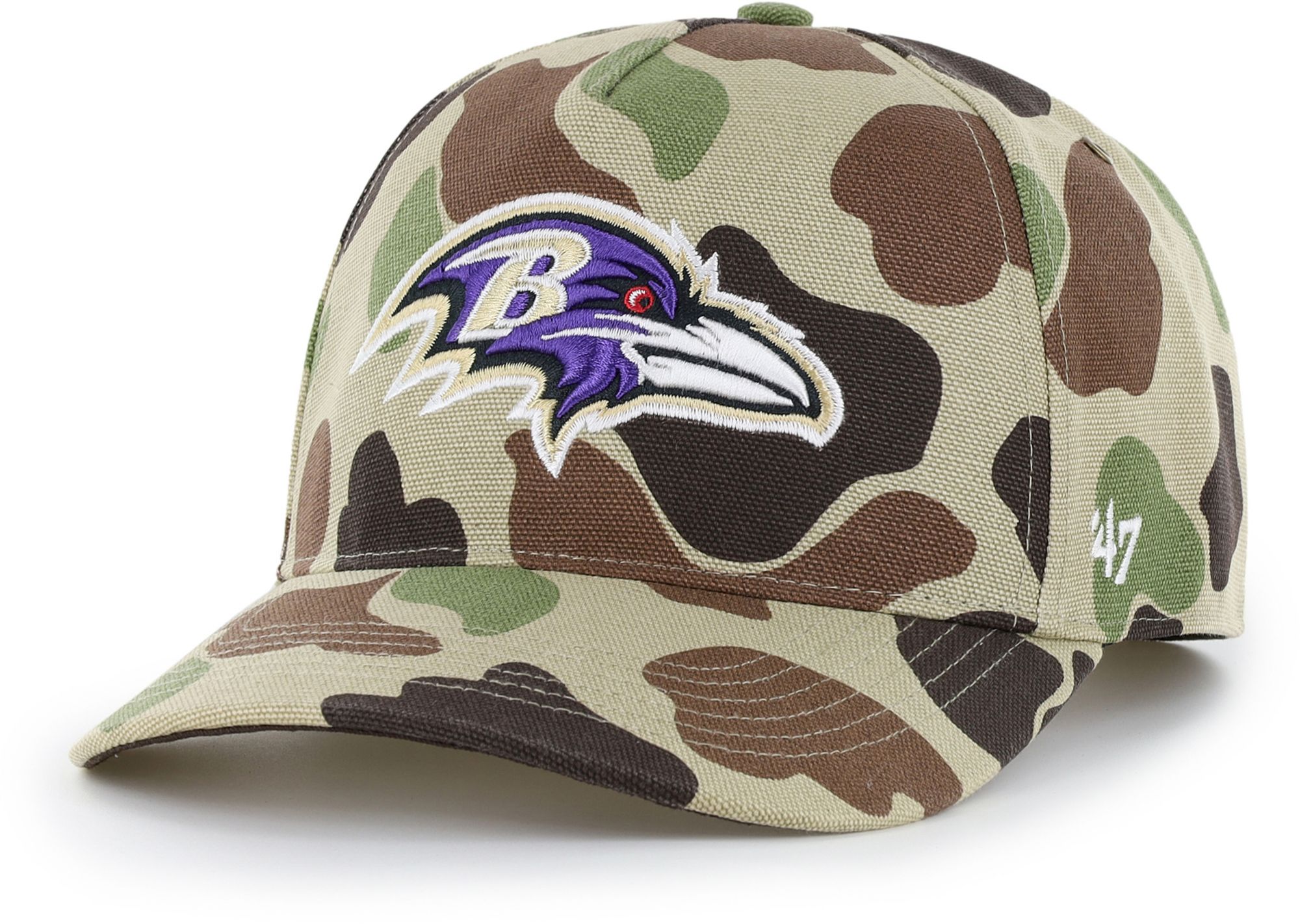 Carhartt x '47 Adult Baltimore Ravens Duck Camo Hitch Adjustable Hat