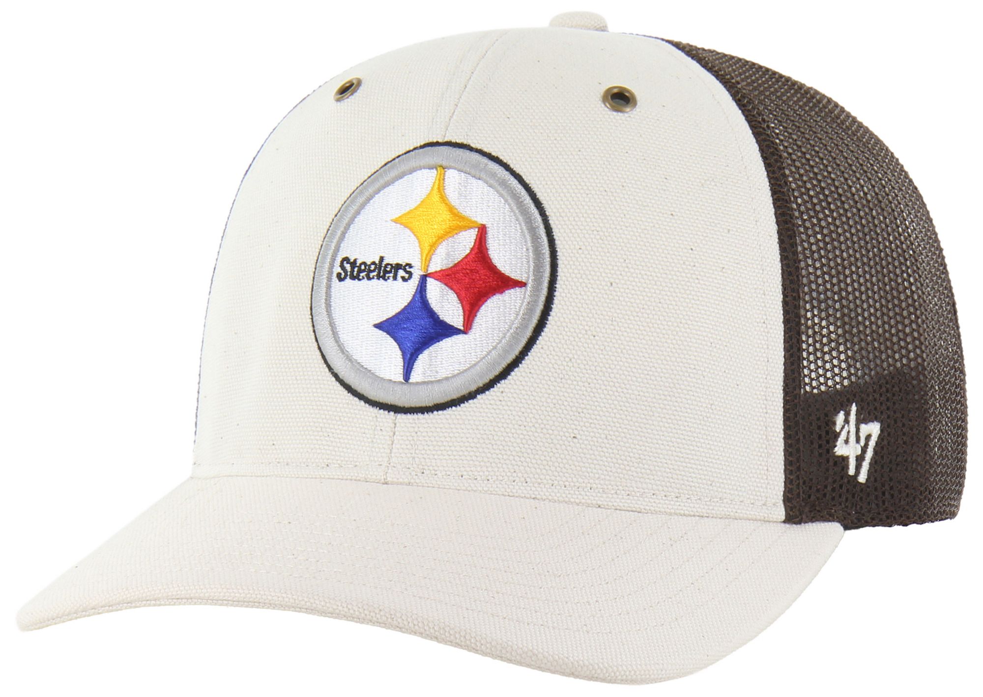 Carhartt x '47 Adult Pittsburgh Steelers Natural Undyed Adjustable Trucker Hat