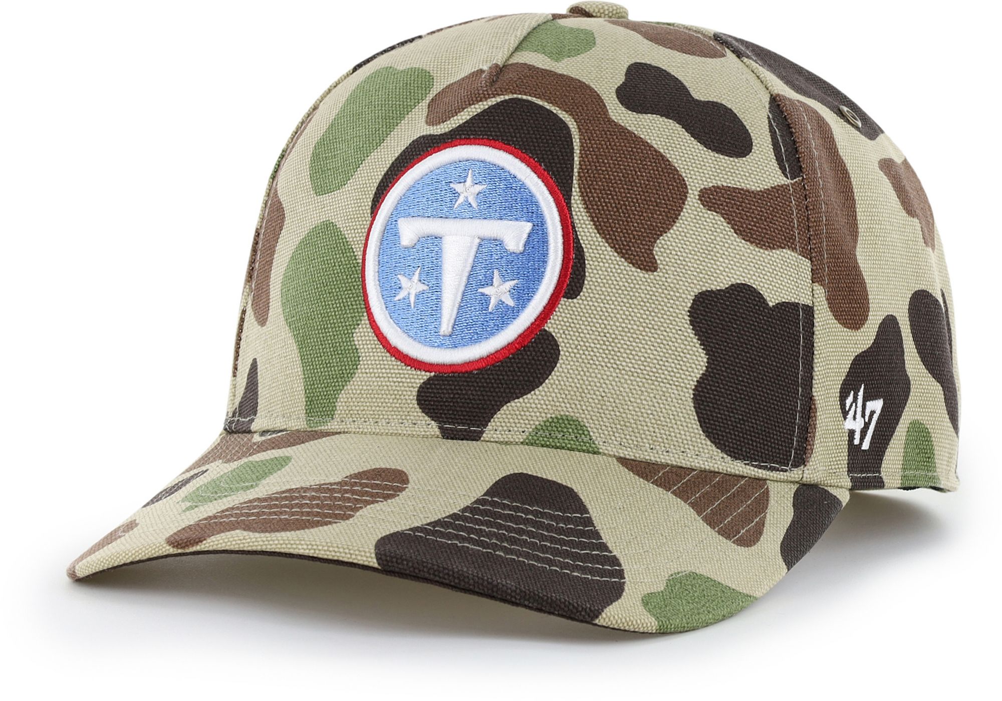 Carhartt x '47 Adult Tennessee Titans Duck Camo Hitch Adjustable Hat