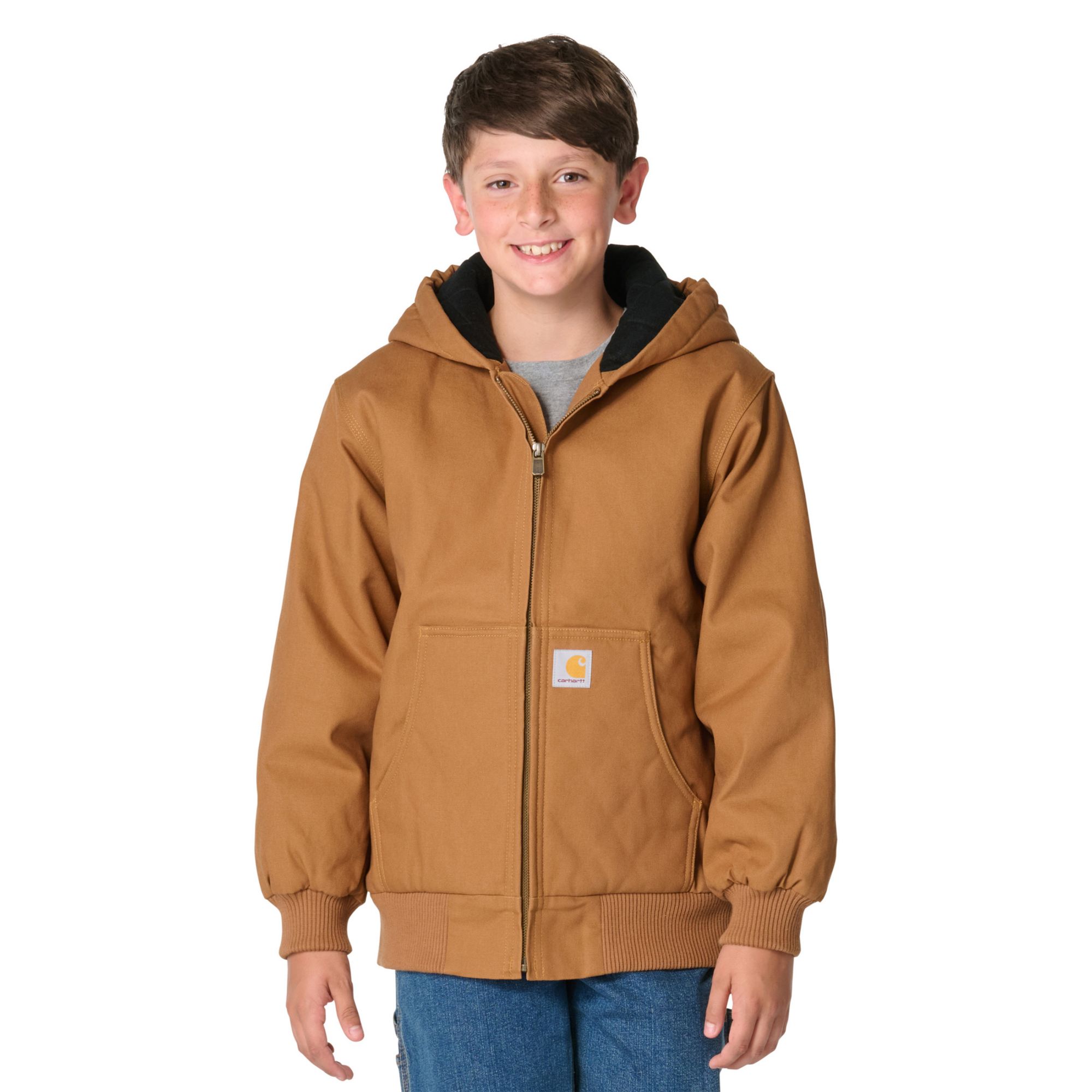 Carhartt Boys' Insulated Canvas Hooded Active Jacket
