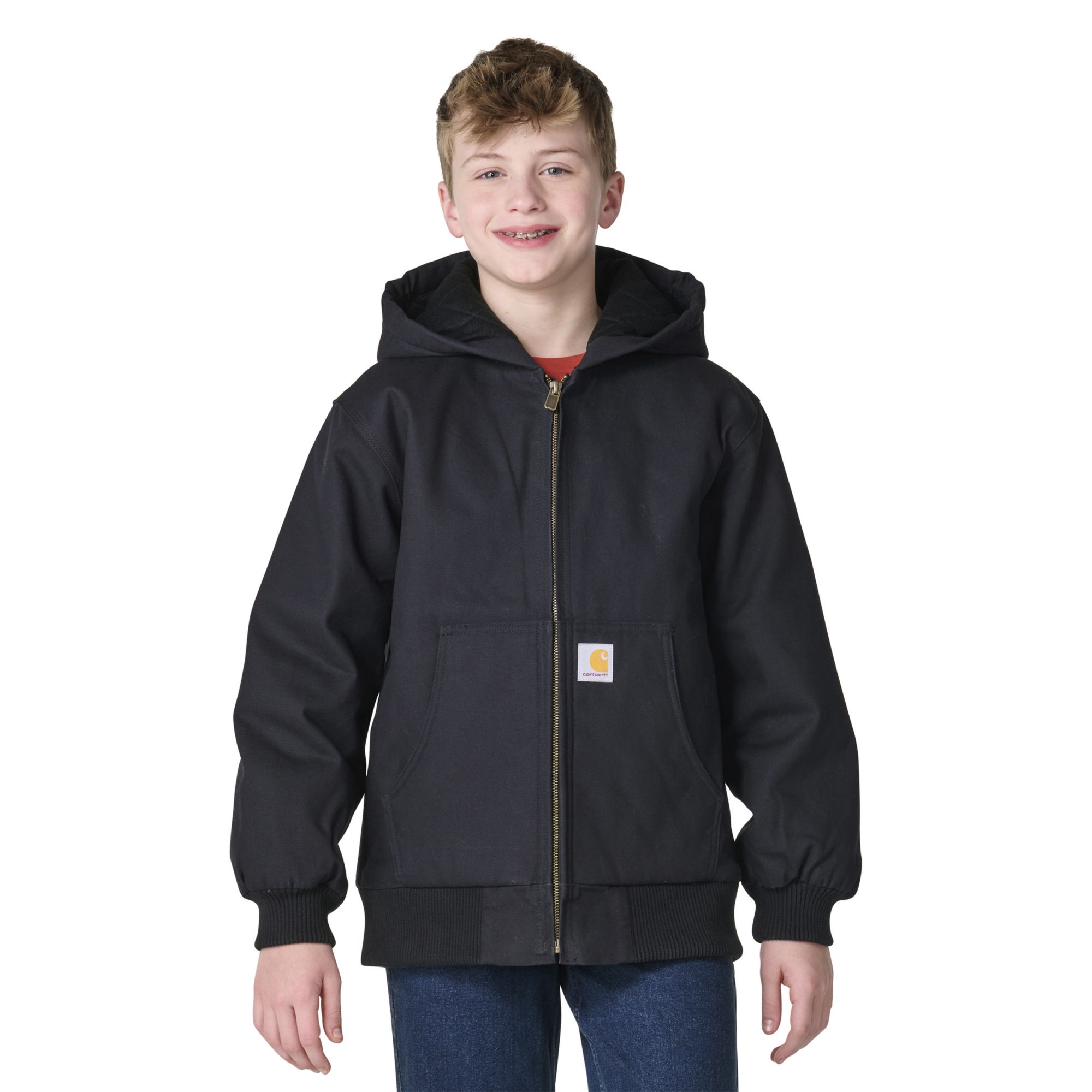 Carhartt Boys' Insulated Canvas Hooded Active Jacket