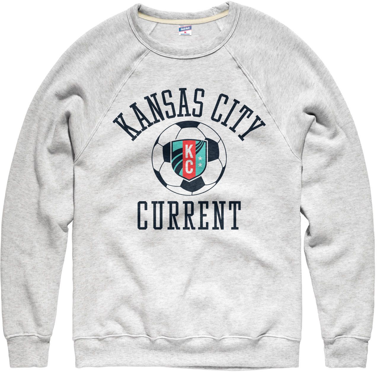 Charlie Hustle Adult Kansas City Current Grey Arch Over Crewneck Sweatshirt
