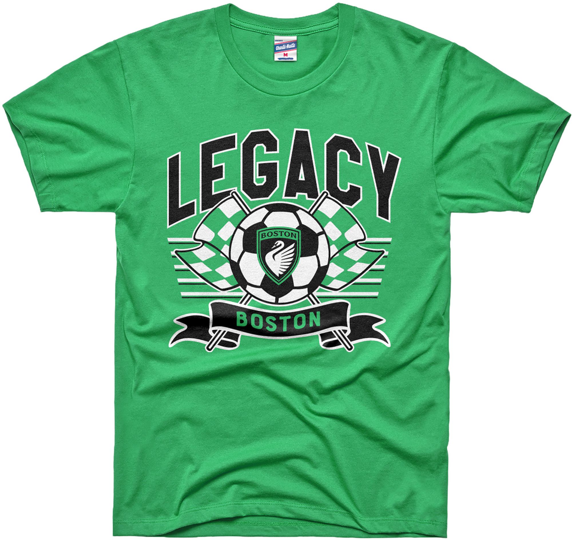 Charlie Hustle Adult Boston Legacy FC Green Banner T-Shirt