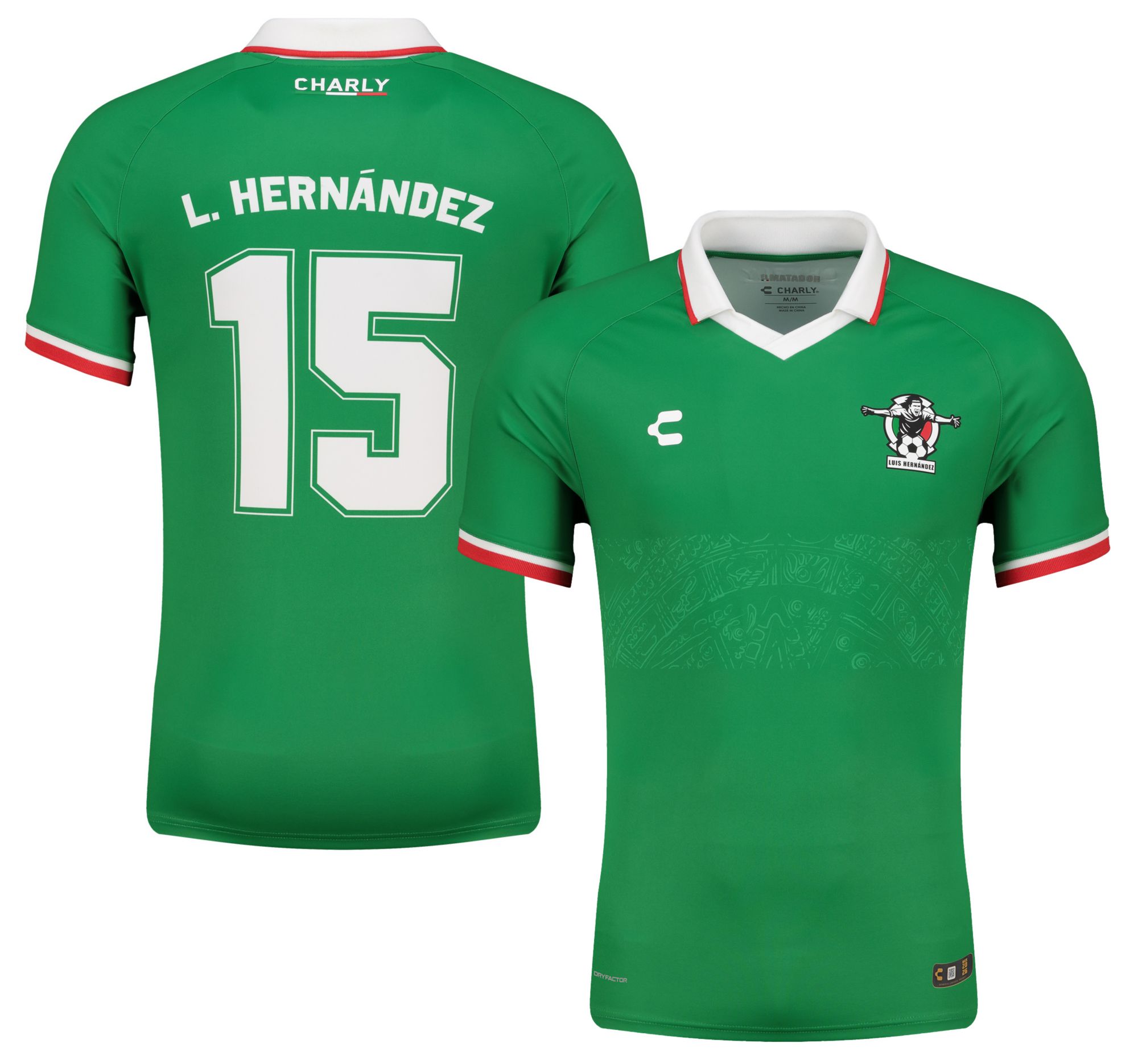 Charly Adult Mexico 2026 Luis Hernandez #15 Green Vintage Replica Jersey