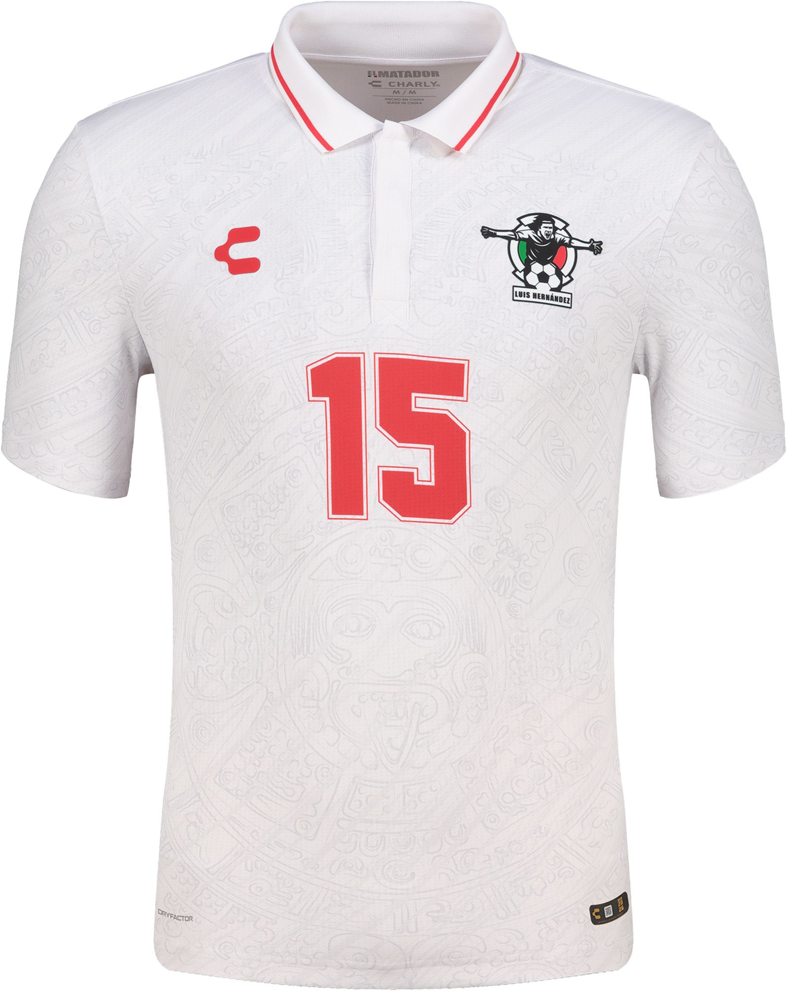 Charly Adult Mexico Luis Hernández #15 White Vintage Replica Jersey