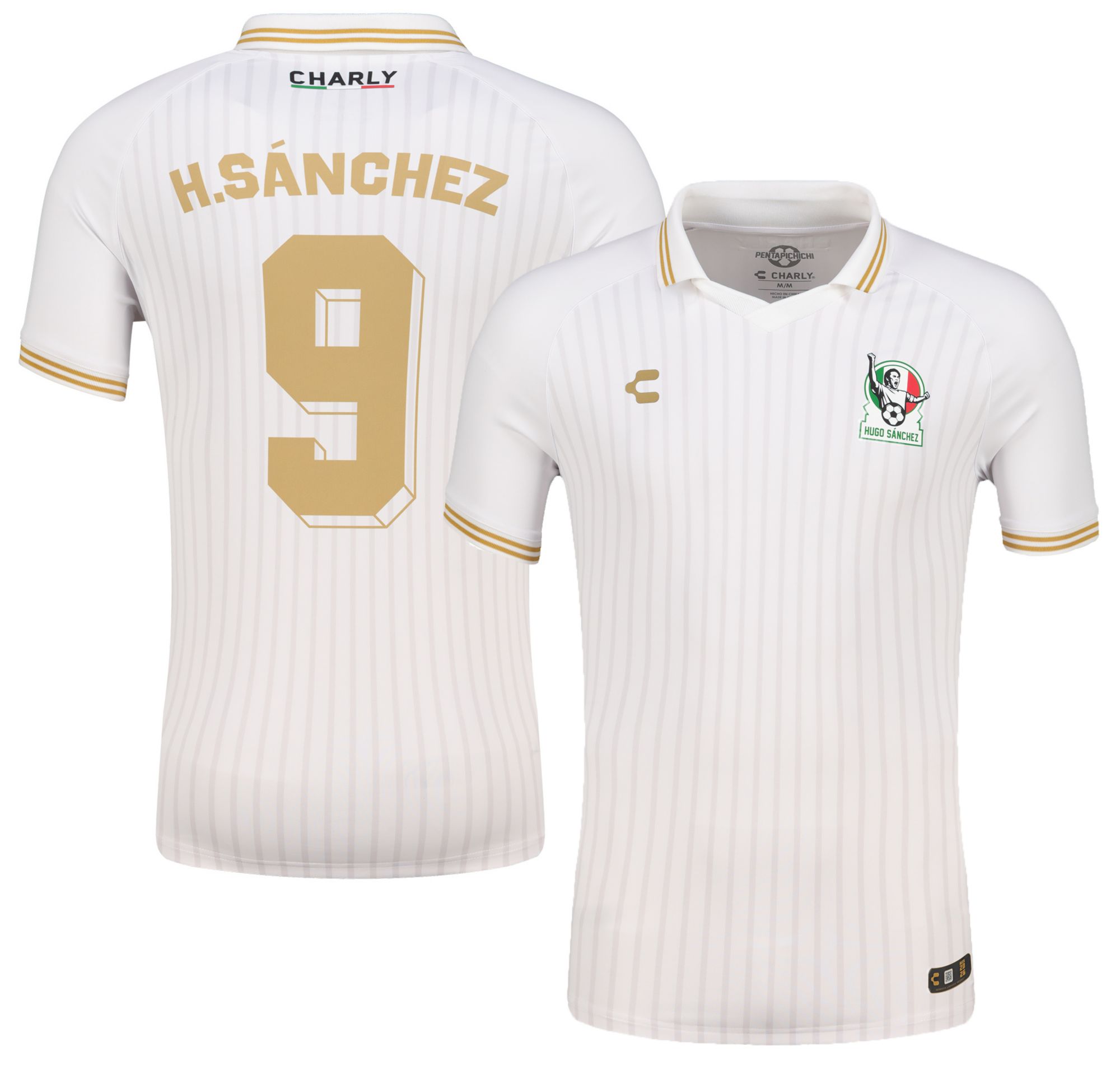 Charly Adult Mexico 2026 Hugo Sanchez #9 White Vintage Replica Jersey