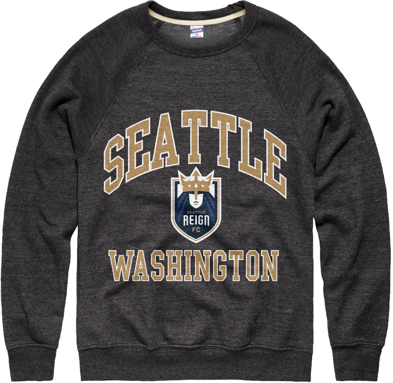 Charlie Hustle Adult Seattle Reign Black Washington Crewneck Sweatshirt