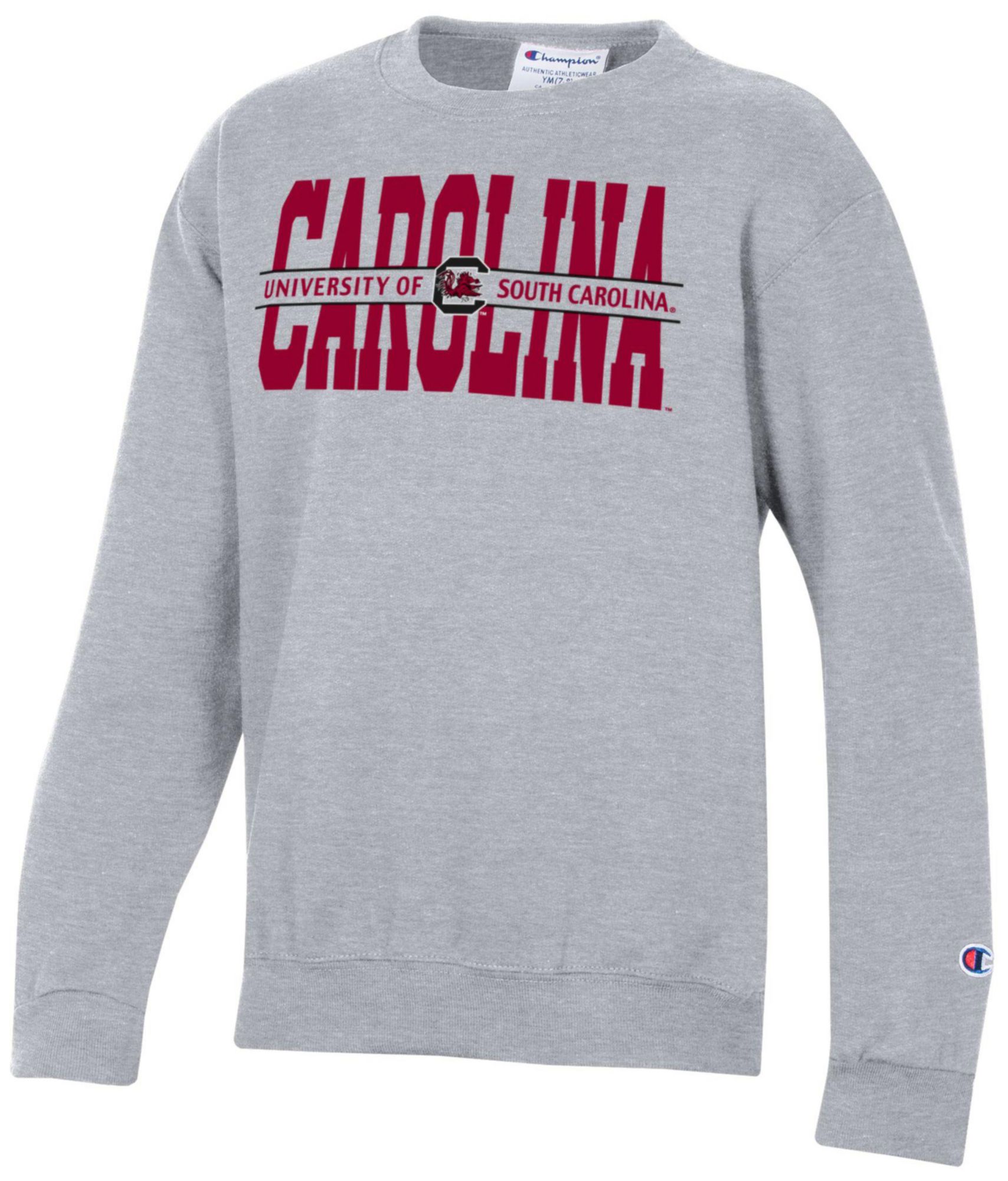 Champion Boys' South Carolina Gamecocks Heather Gray Crewneck Sweatshirt