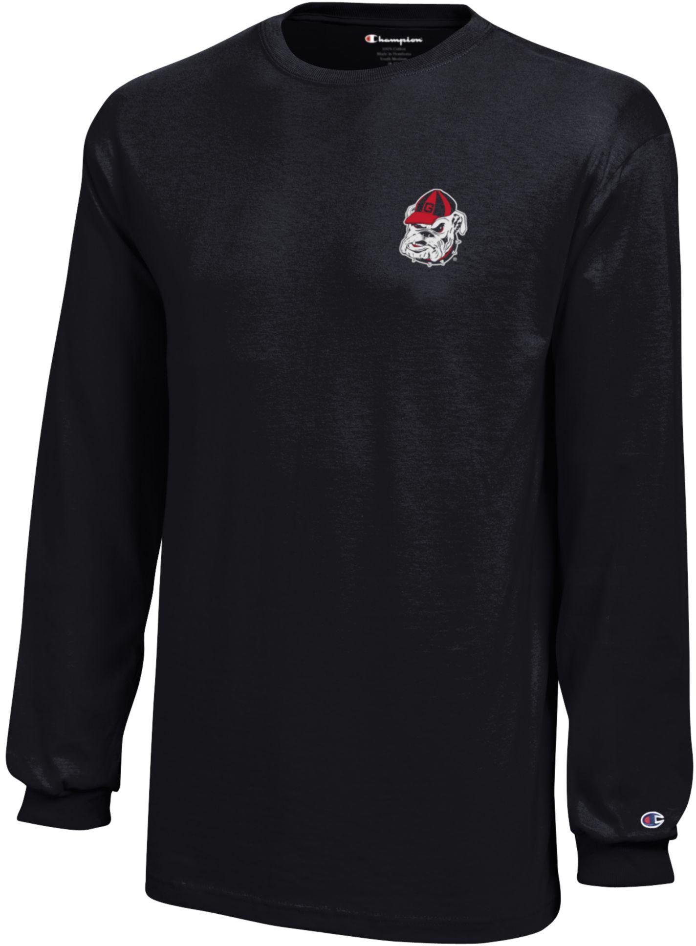 Champion Boys' Georgia Bulldogs Black Long Sleeve Shirt