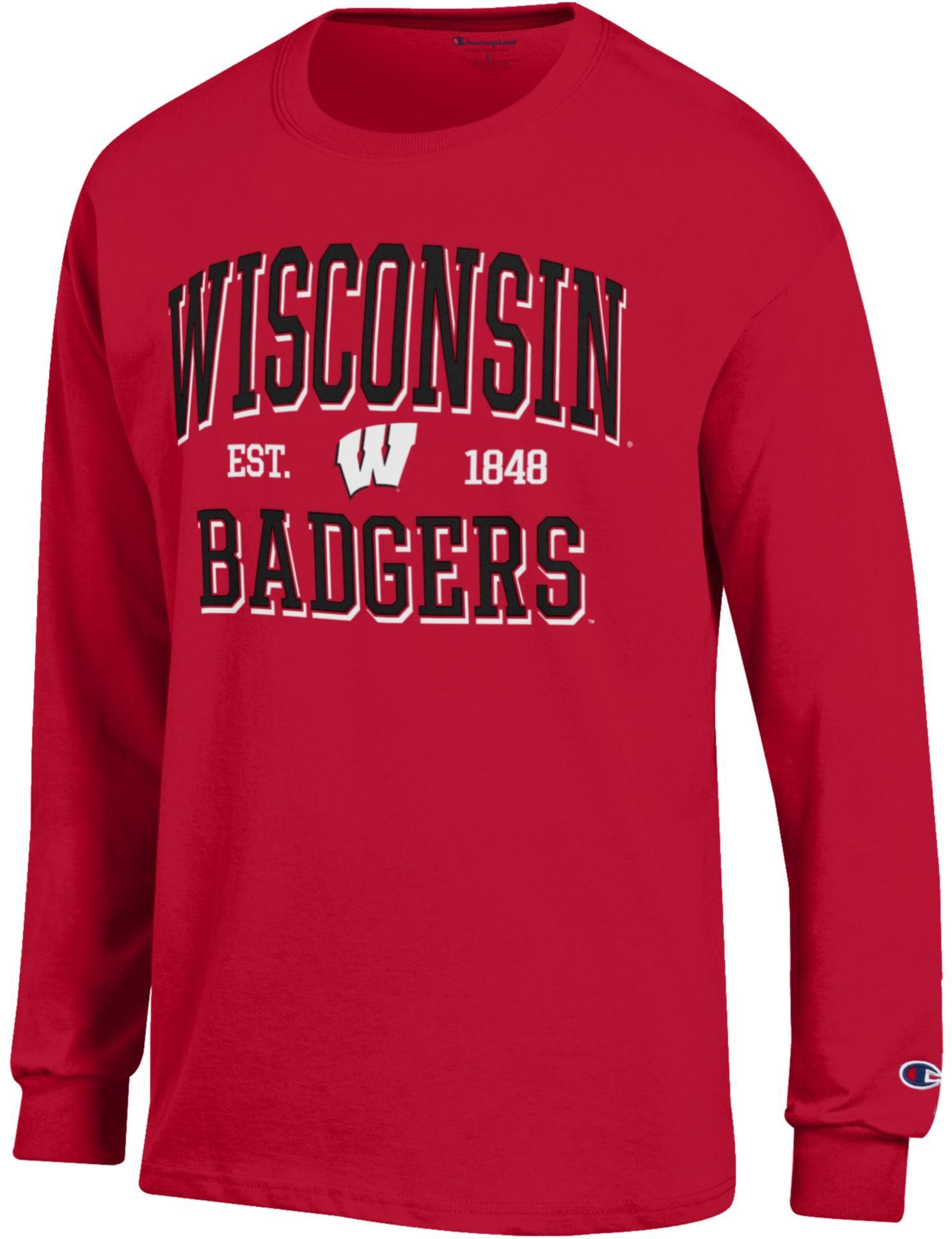 Champion Adult Wisconsin Badgers Jersey Long Sleeve Shirt