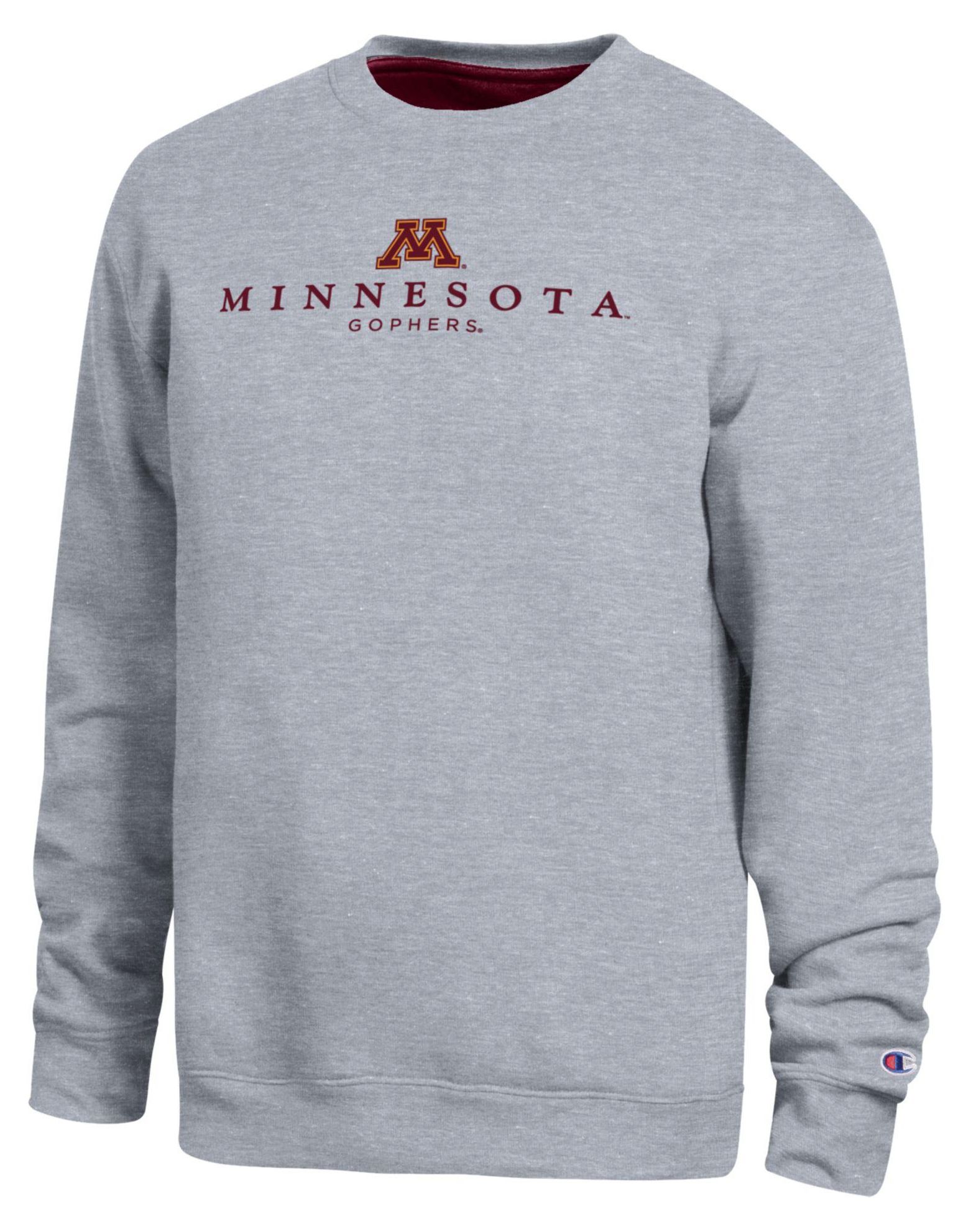 Champion Men's Minnesota Golden Gophers Oxford Contrast Crewneck Sweatshirt