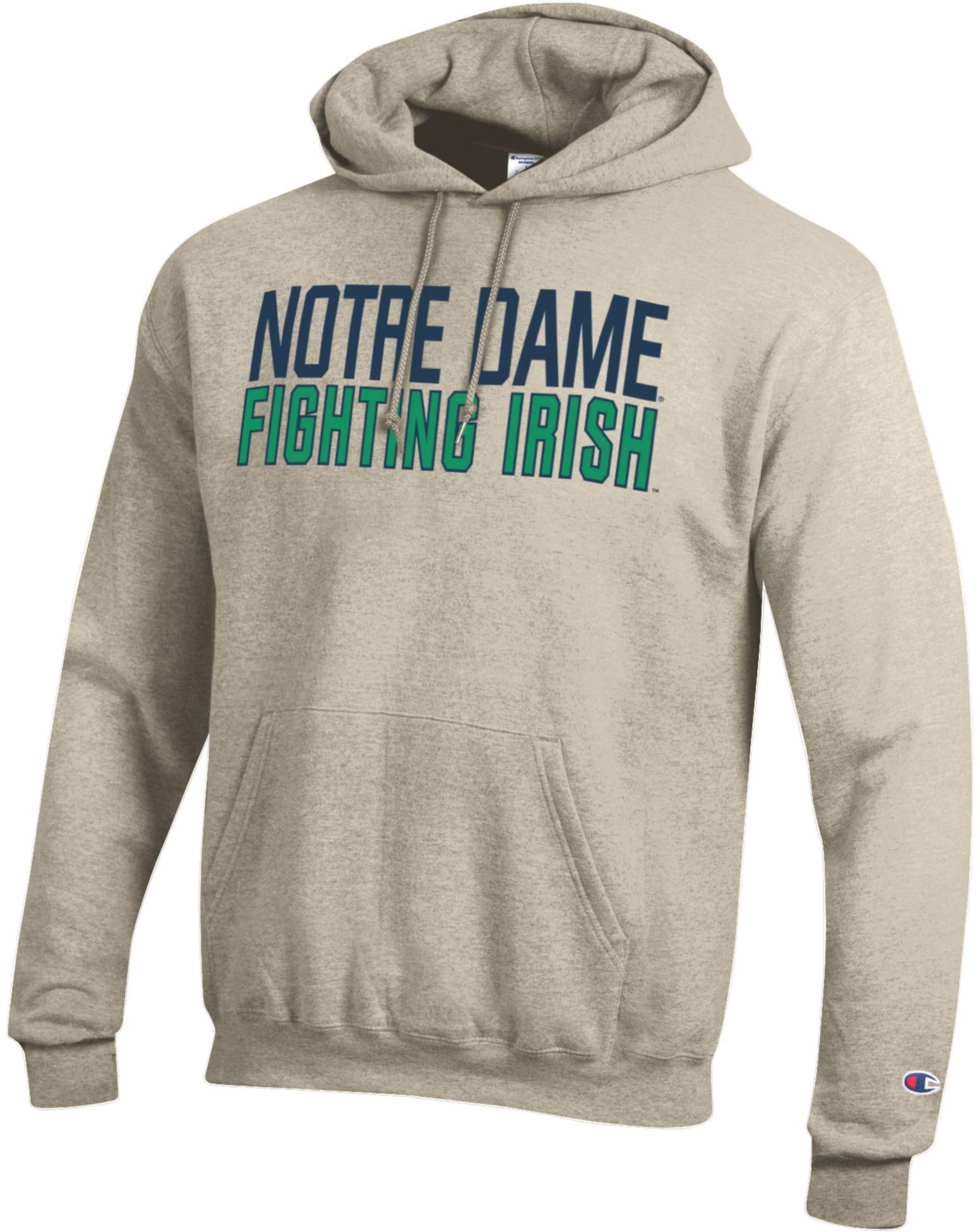 Champion Adult Notre Dame Fighting Irish Eco Powerblend Oatmeal Hoodie