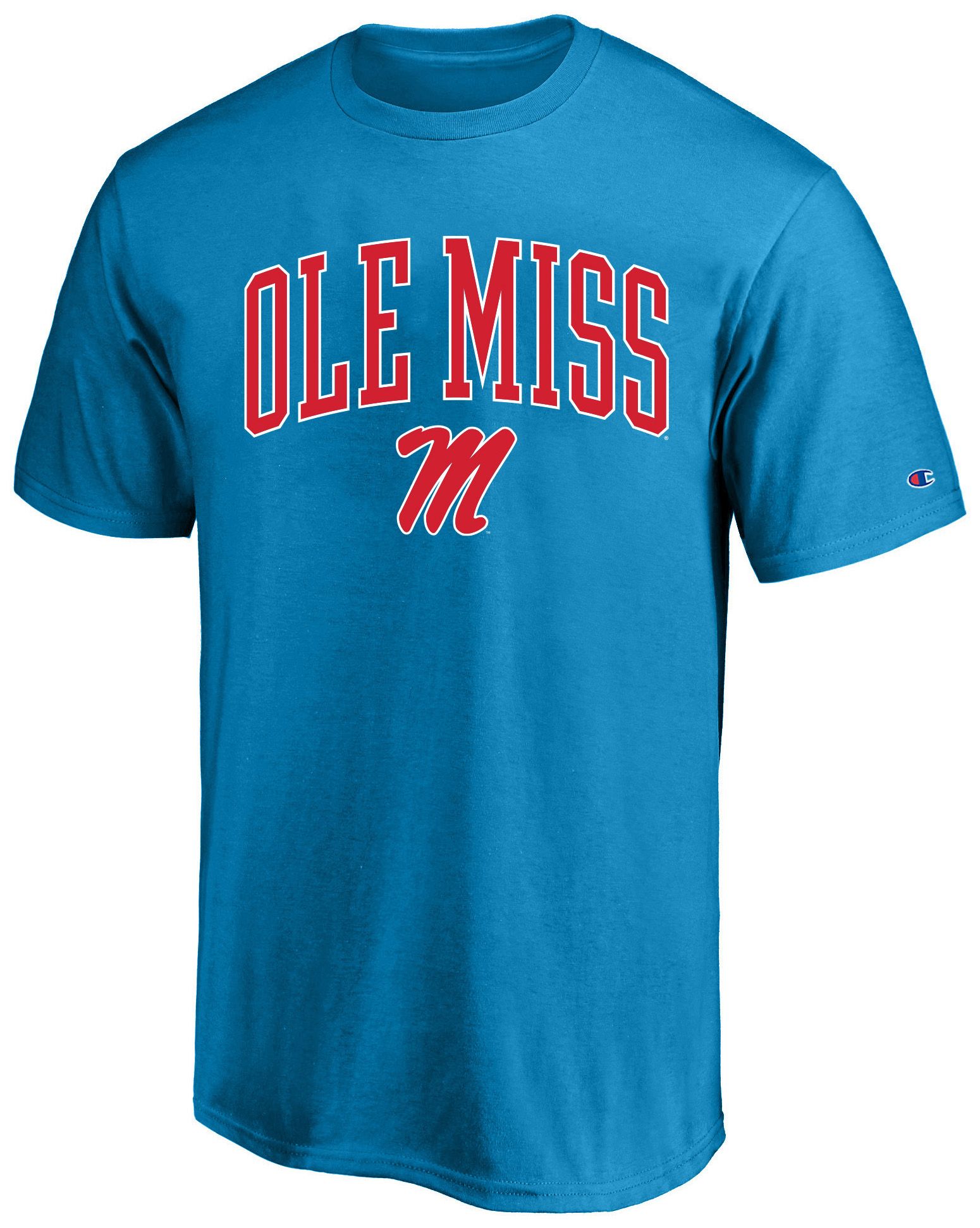 Champion Men's Big &amp; Tall Ole Miss Rebels Carolina Blue T-Shirt