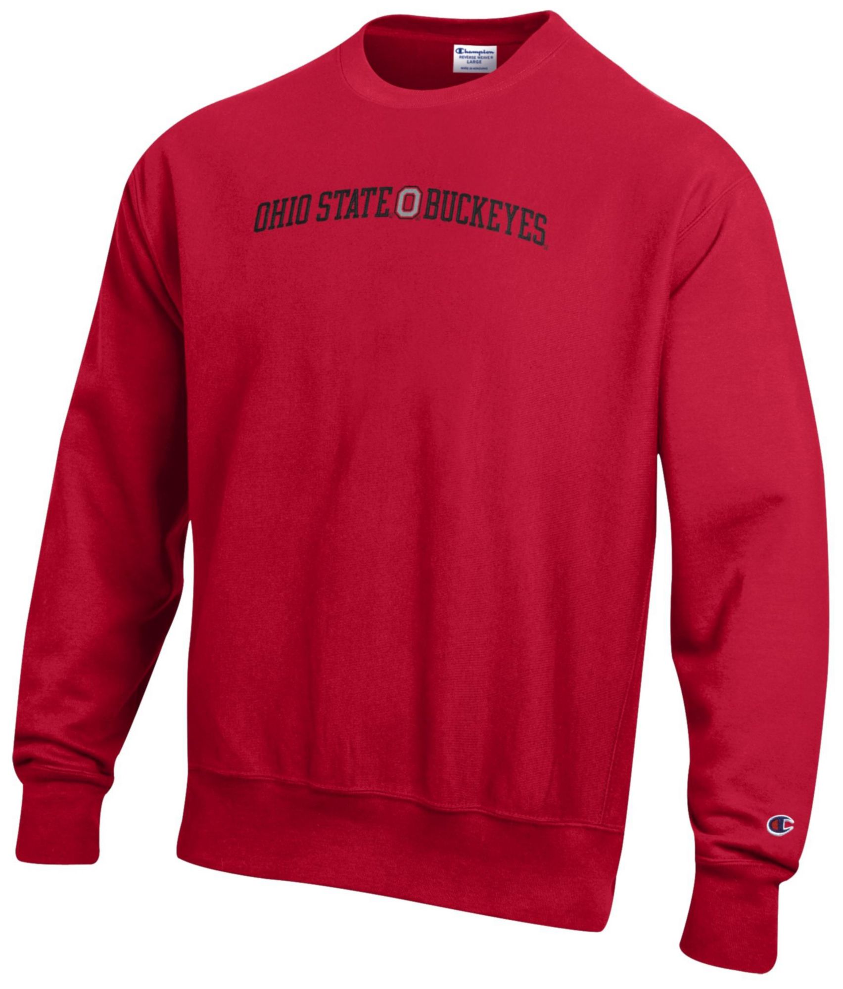 Champion Men's Ohio State Buckeyes Scarlet Reverse Weave Crewneck Sweatshirt