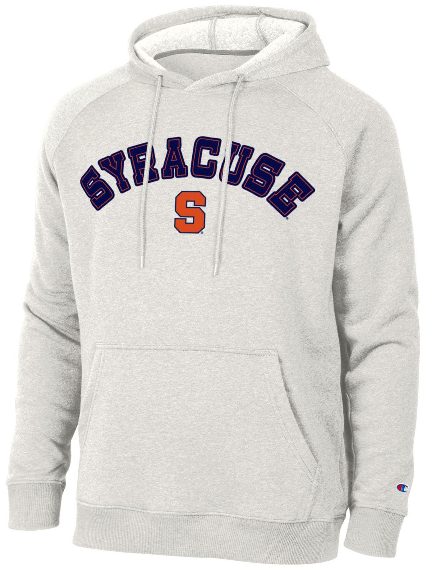 Champion Men's Syracuse Orange Triumph Emblem Hoodie, XXL, Gray