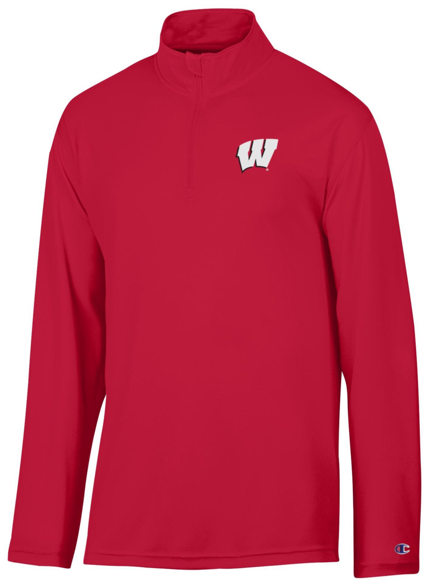Champion Men's Wisconsin Badgers Scarlet 1/4 Zip Jacket