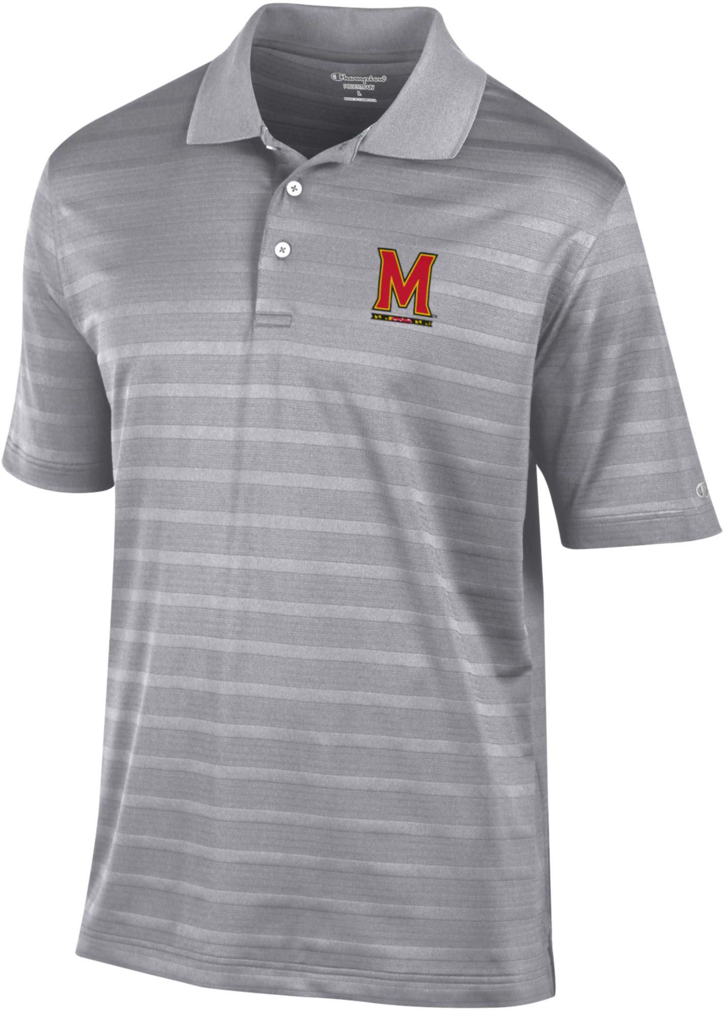 Champion Men's Maryland Terrapins Textured Solid Polo