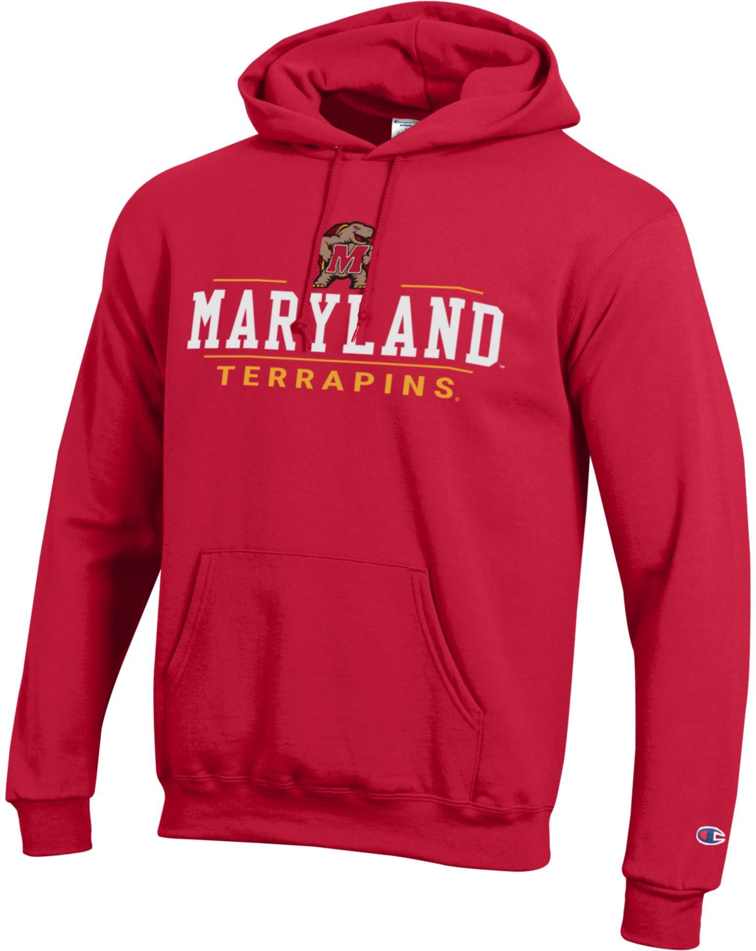 Champion Adult Maryland Terrapins Eco Powerblend Red Hoodie