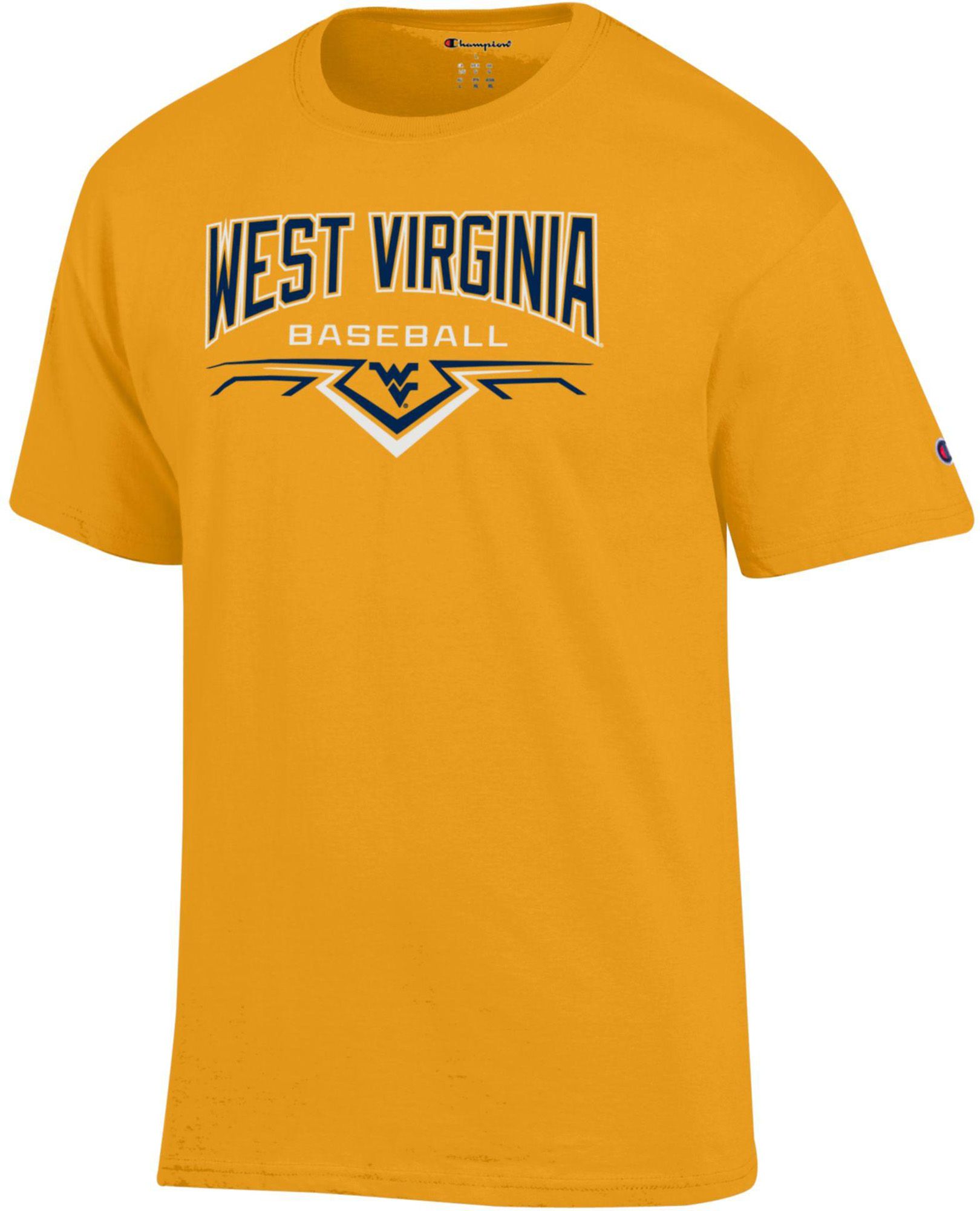 Champion Men's West Virginia Mountaineers Gold Baseball T-Shirt