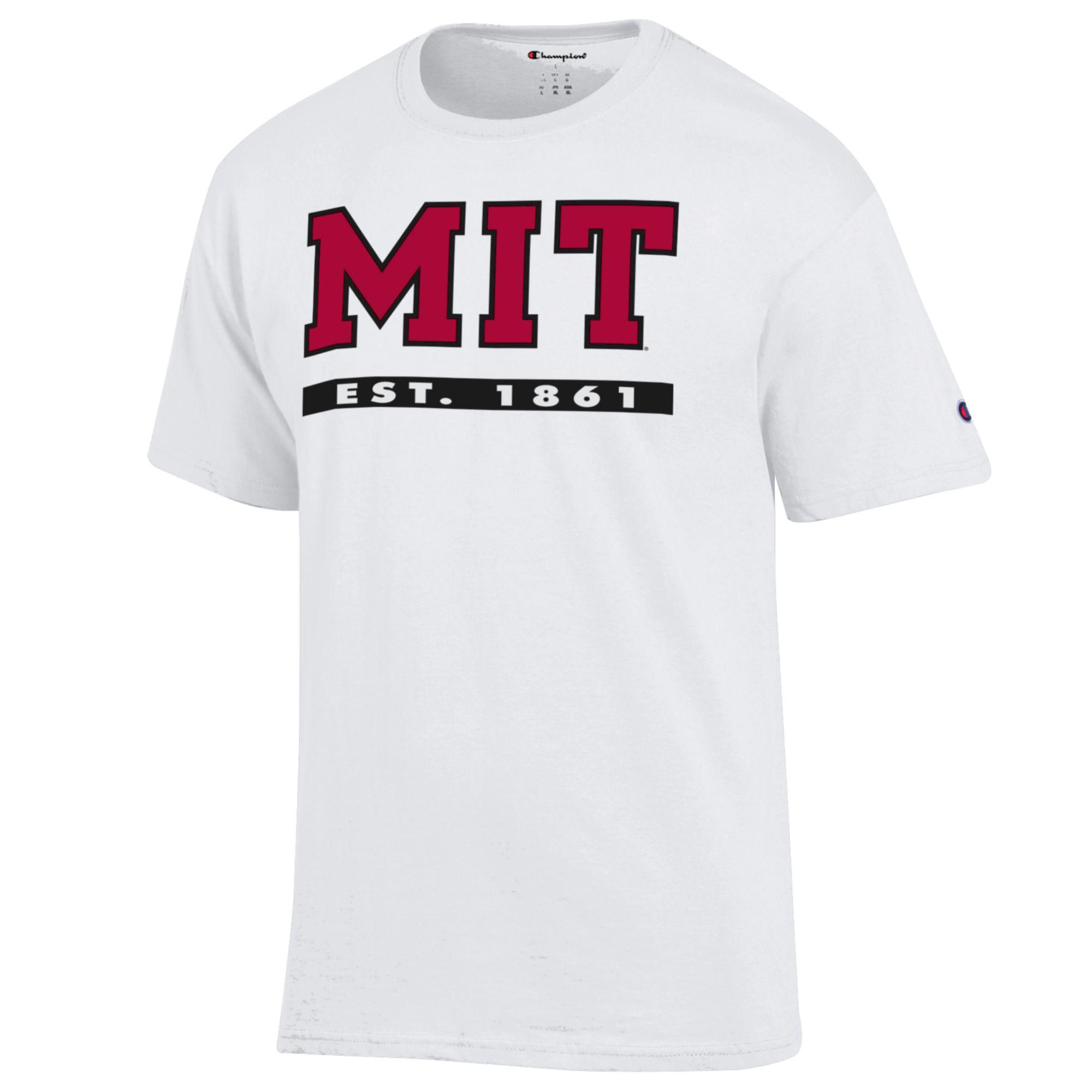 Champion Men's MIT Engineers White Wordmark T-Shirt