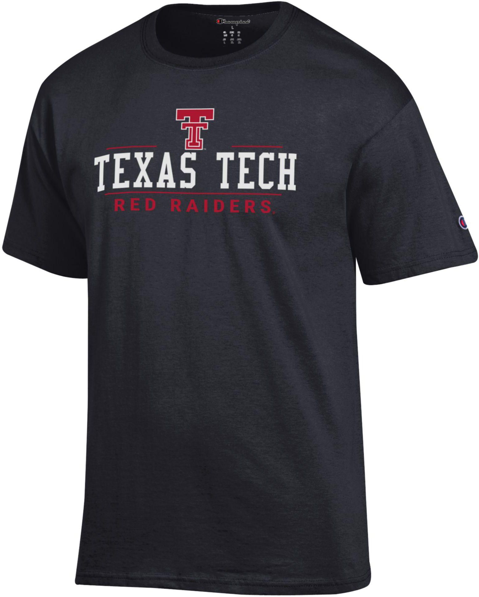Champion Adult Texas Tech Red Raiders Jersey Black T-Shirt, Men's, XXL