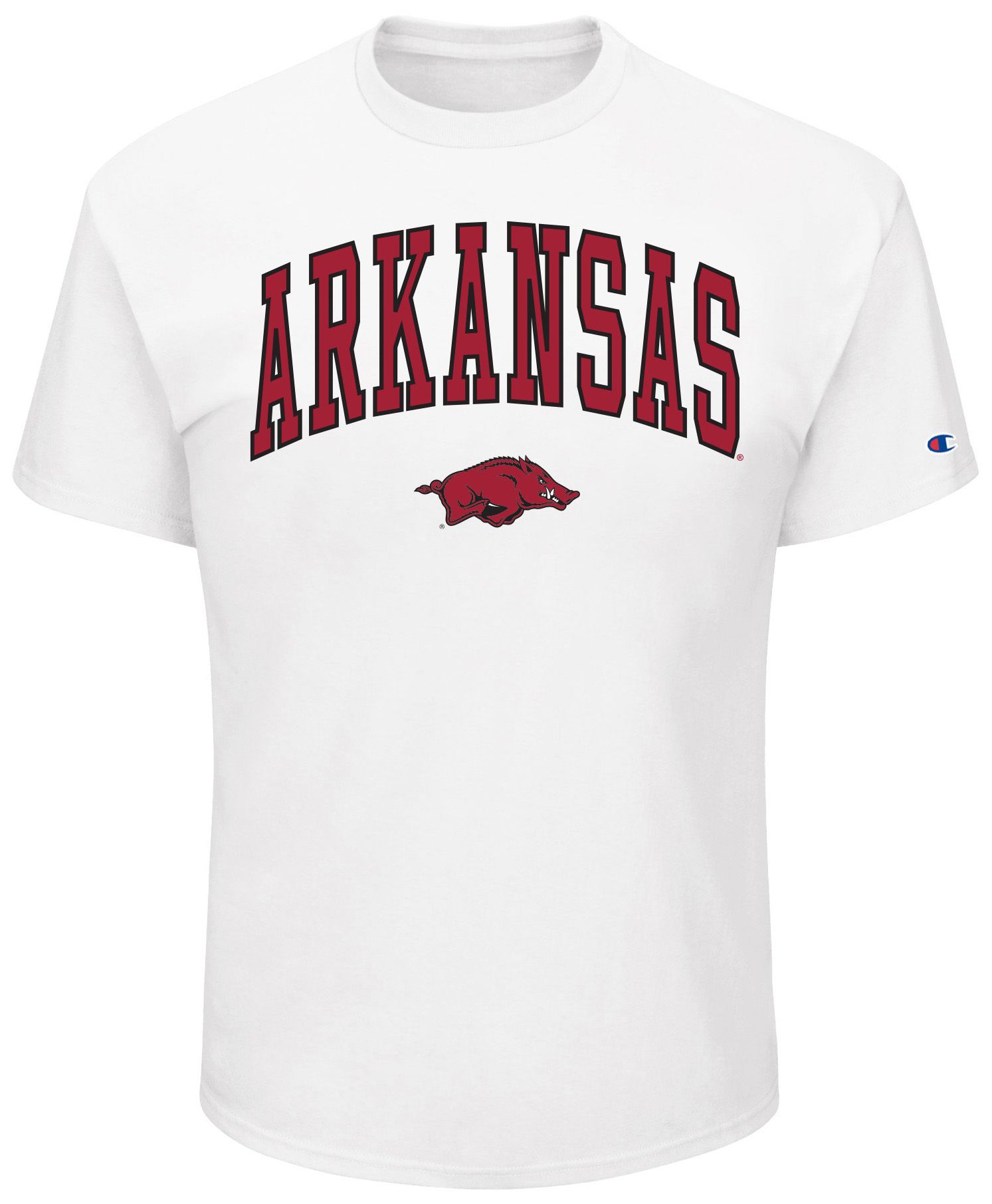 Champion Men's Big &amp; Tall Arkansas Razorbacks White T-Shirt