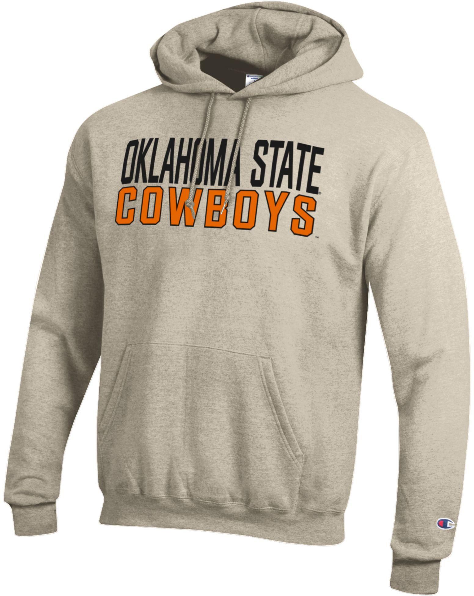 Champion Adult Oklahoma State Cowboys Eco Powerblend Oatmeal Hoodie, Men's, Medium, White