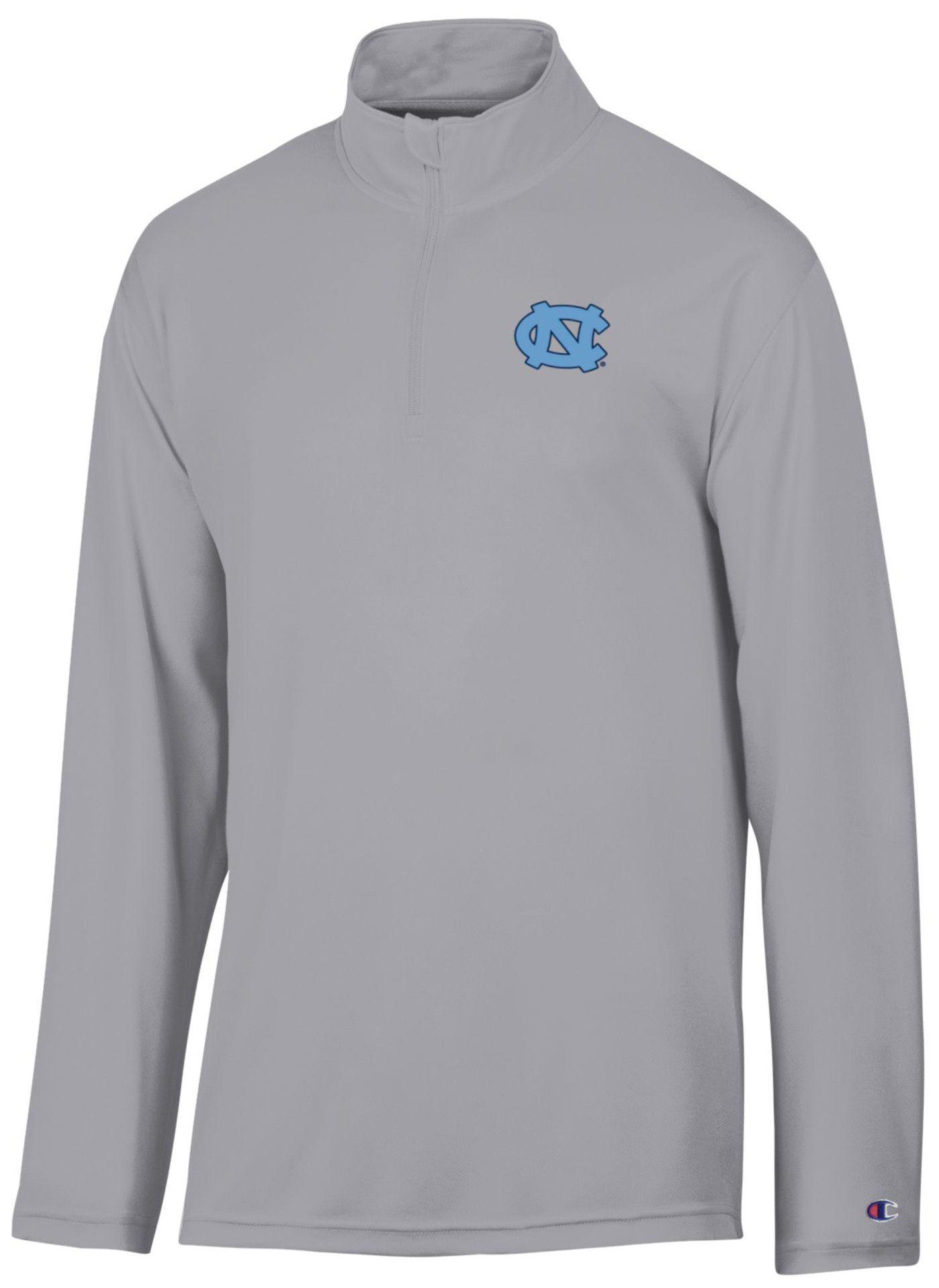 Champion Men's North Carolina Tar Heels Gray 1/4 Zip Jacket
