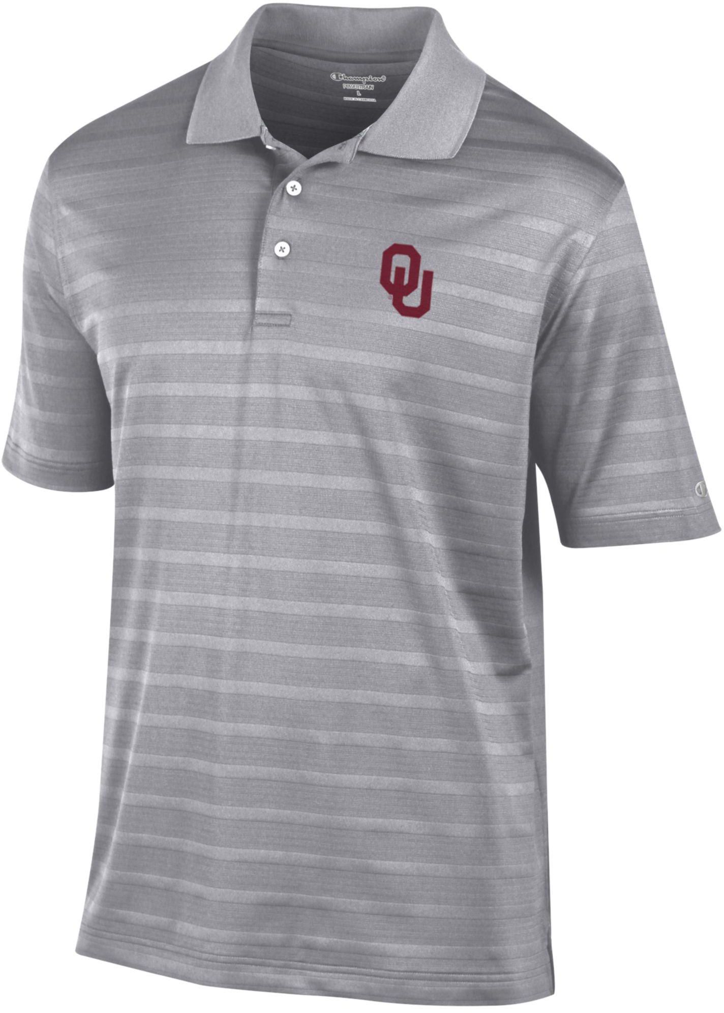Champion Men's Oklahoma Sooners Textured Solid Polo