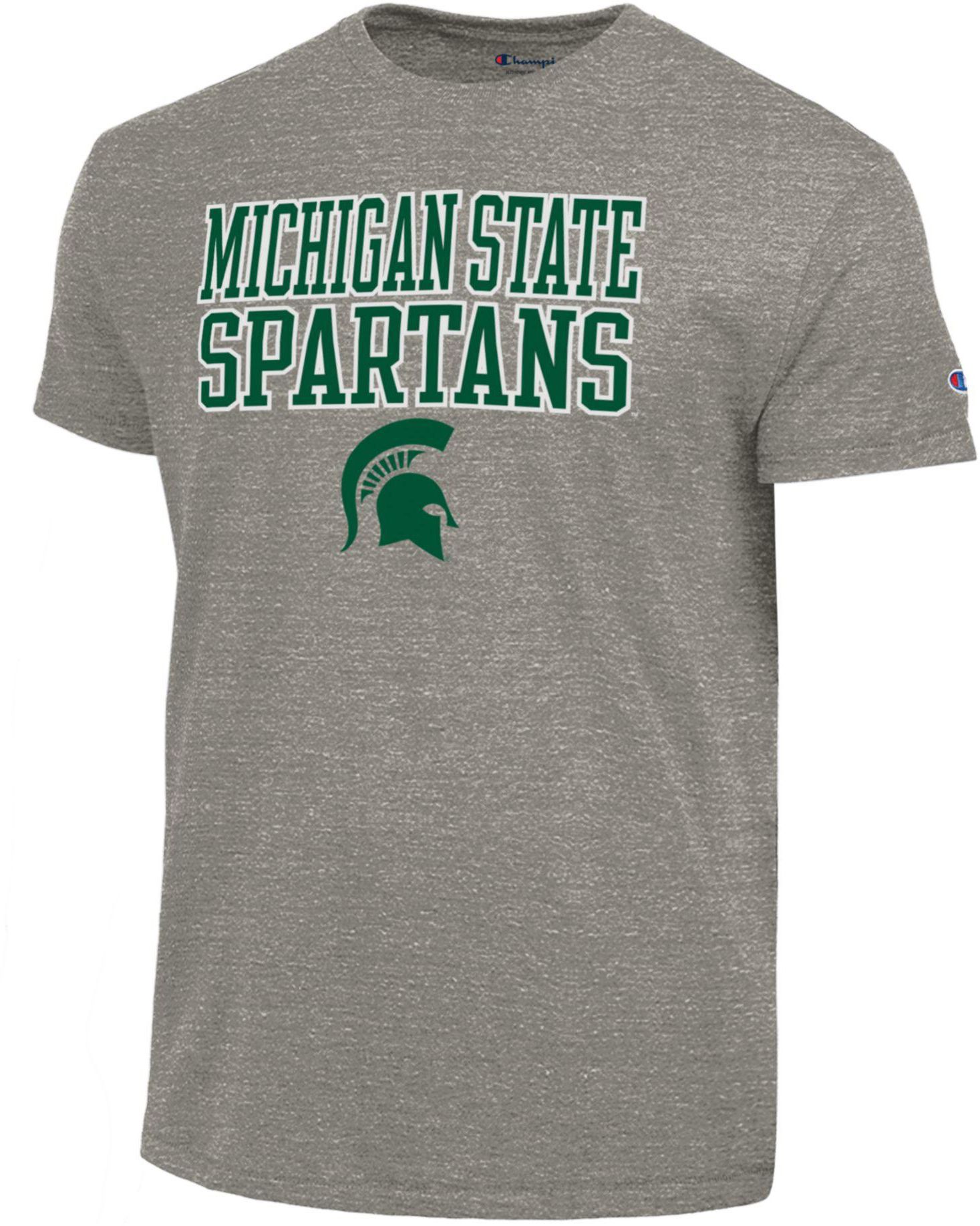Champion Men's Michigan State Spartans Ultimate Triblend T-Shirt, XXL, Gray