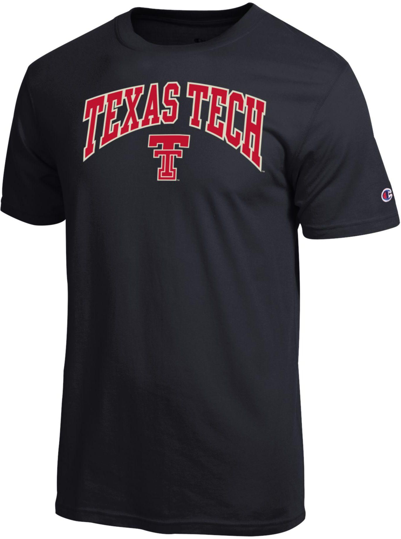 Champion Men's Texas Tech Red Raiders Black T-Shirt, XXL