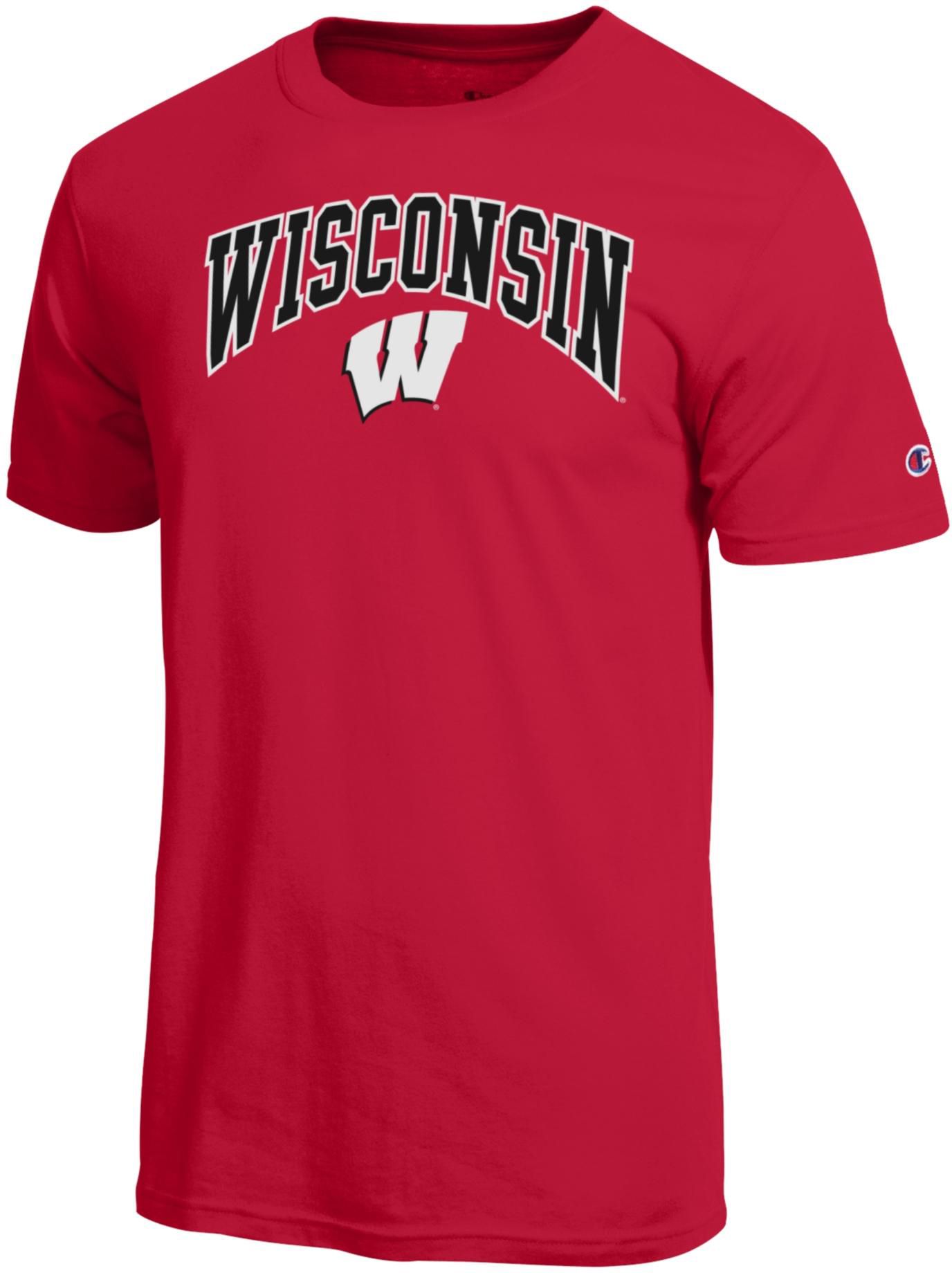 Champion Men's Wisconsin Badgers Scarlet T-Shirt