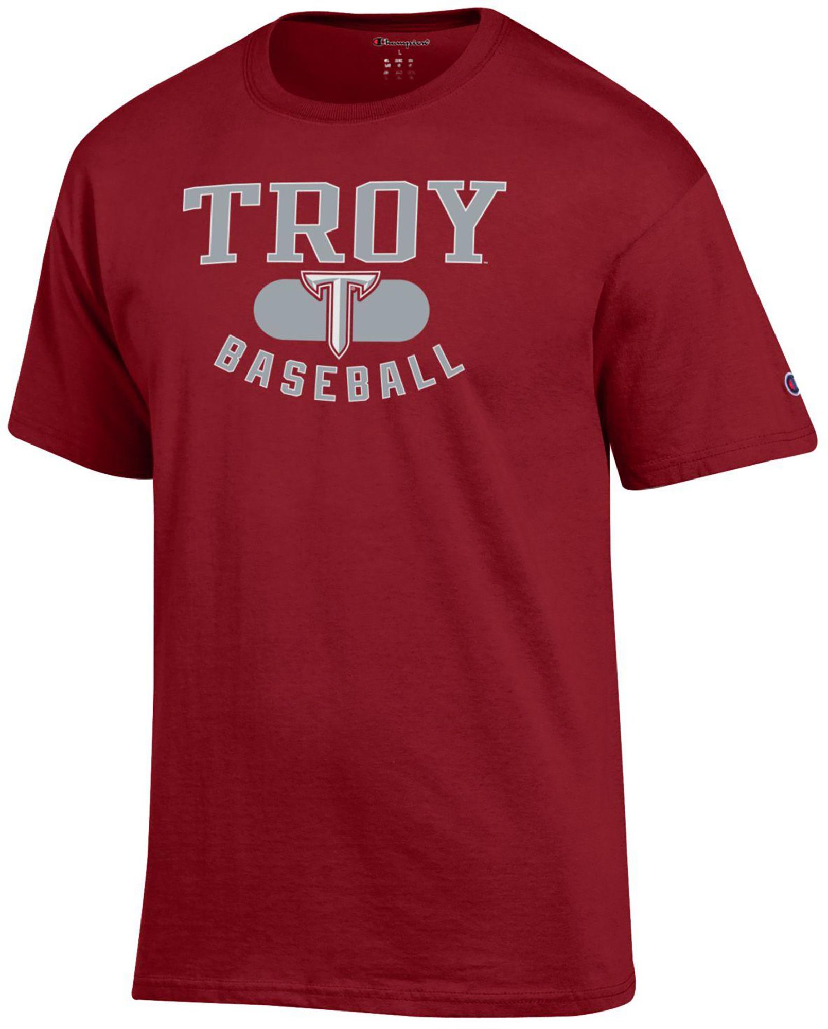 Champion Men's Troy Trojans Red Baseball T-Shirt