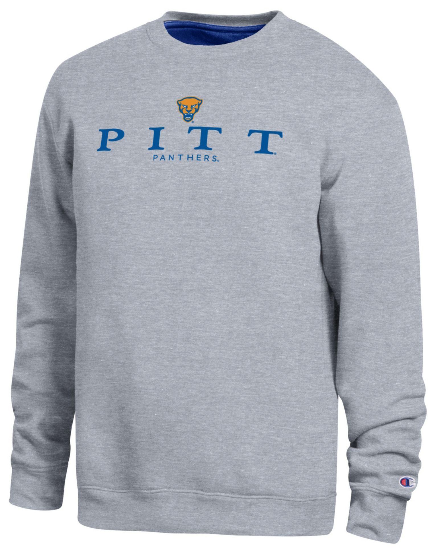 Champion Men's Pitt Panthers Oxford Contrast Crewneck Sweatshirt