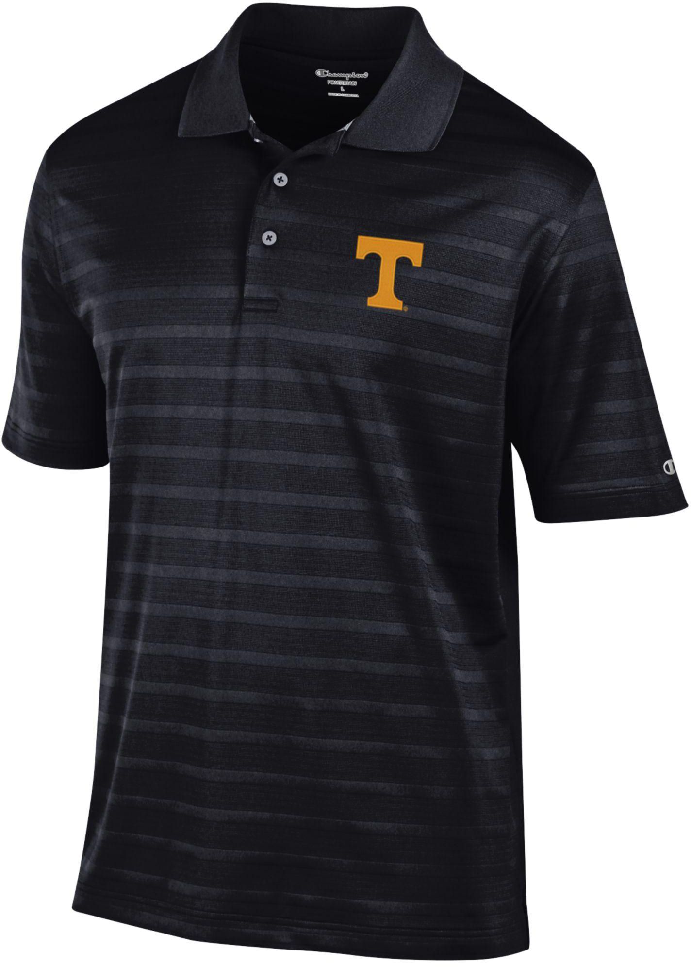 Champion Men's Tennessee Volunteers Black Textured Polo