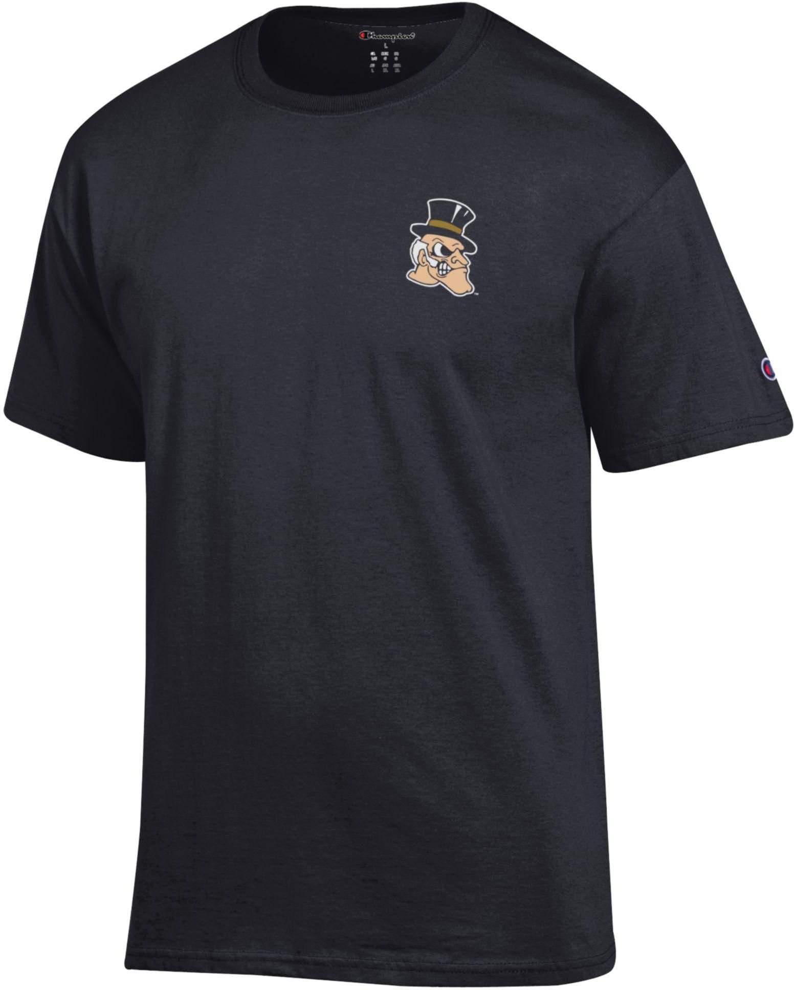 Champion Men's Wake Forest Demon Deacons Black Jersey 2-Hit T-Shirt